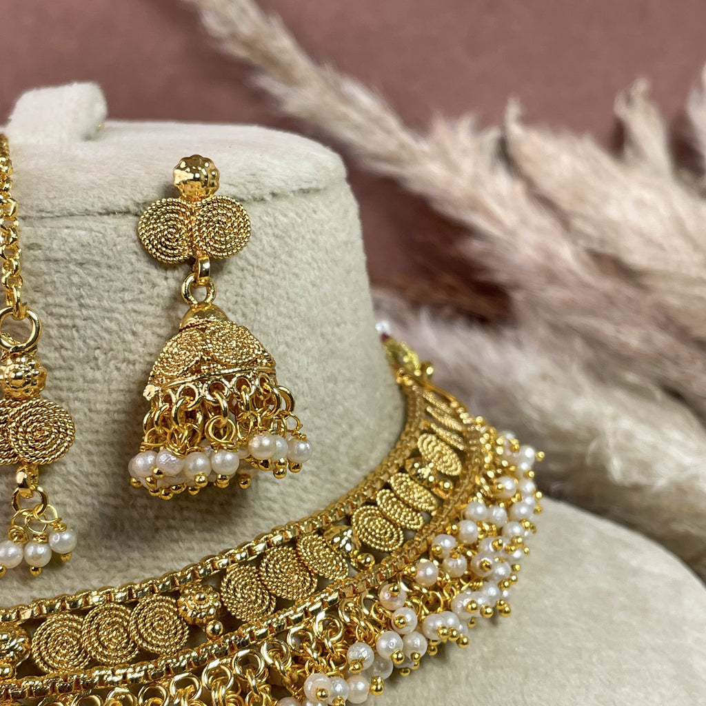 Ethnic Charm Copper Necklace Set