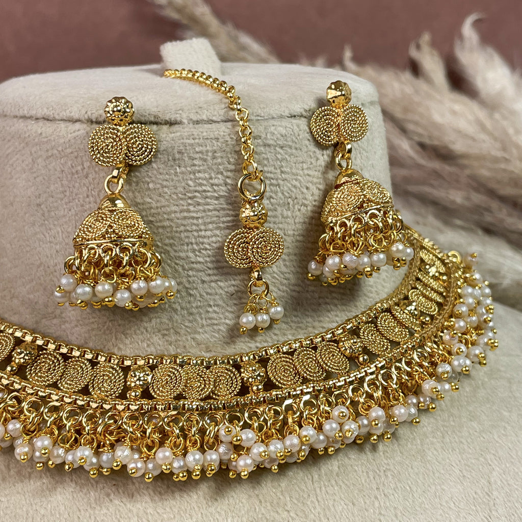 Ethnic Charm Copper Necklace Set