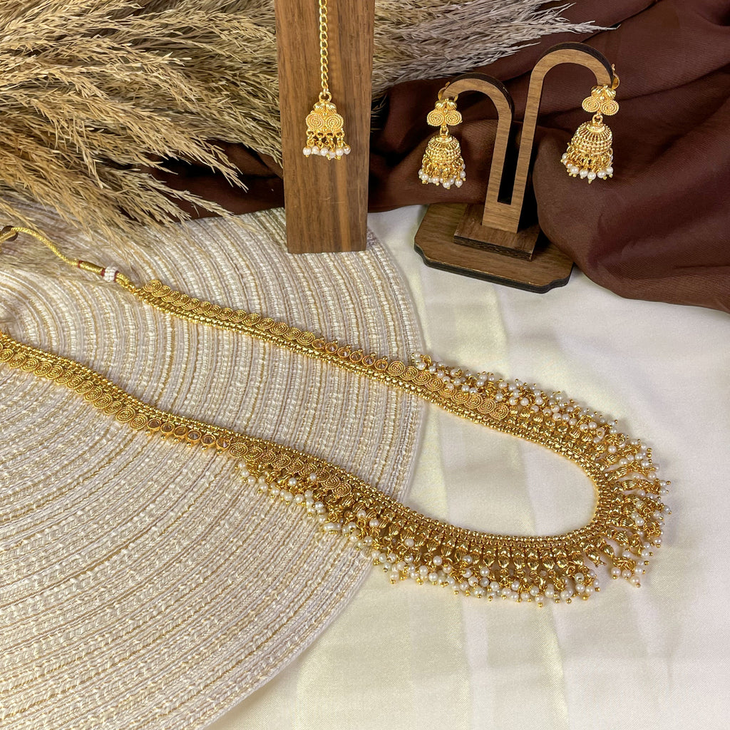 Regal Bloom Mogra Copper Mala Set