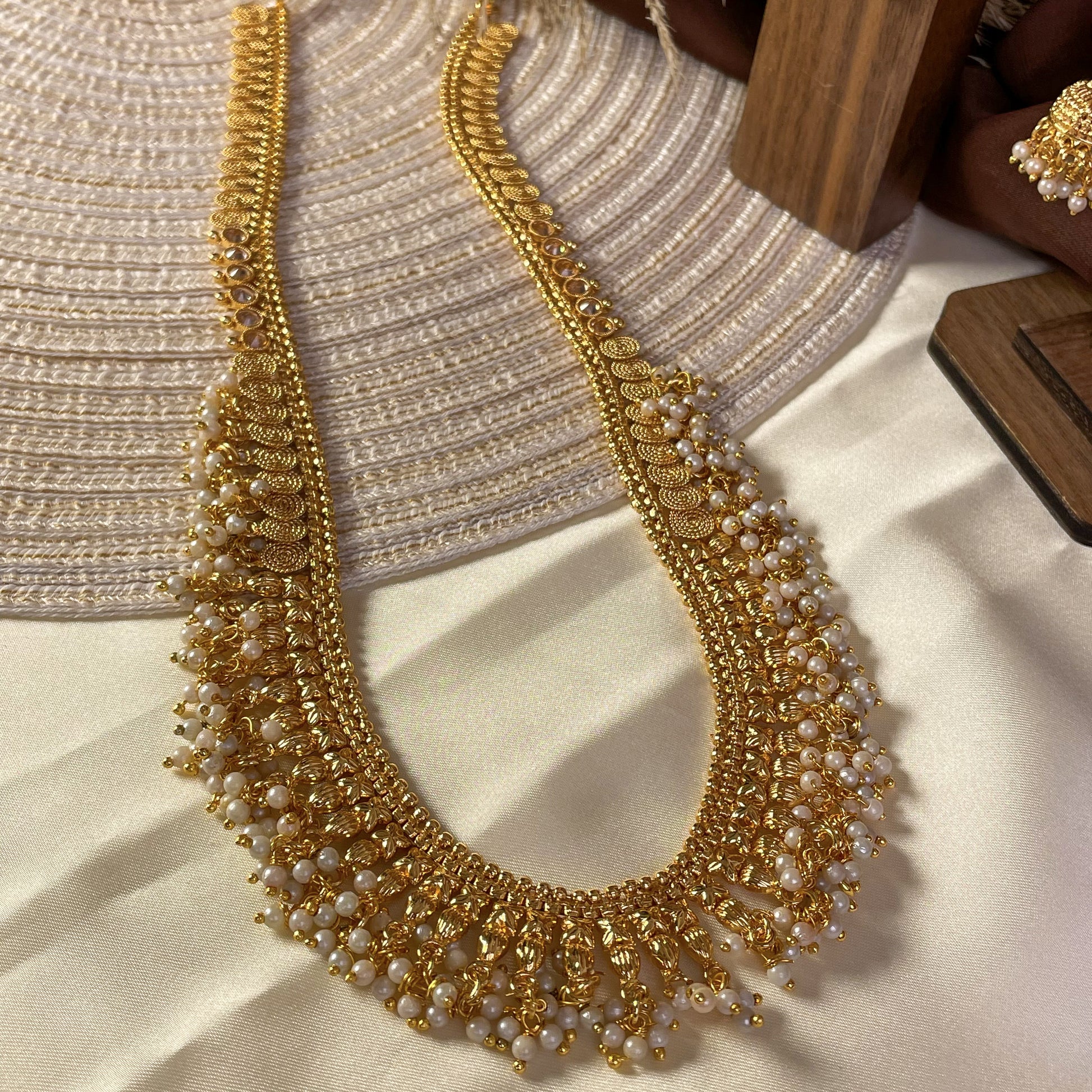 Regal Bloom Mogra Copper Mala Set