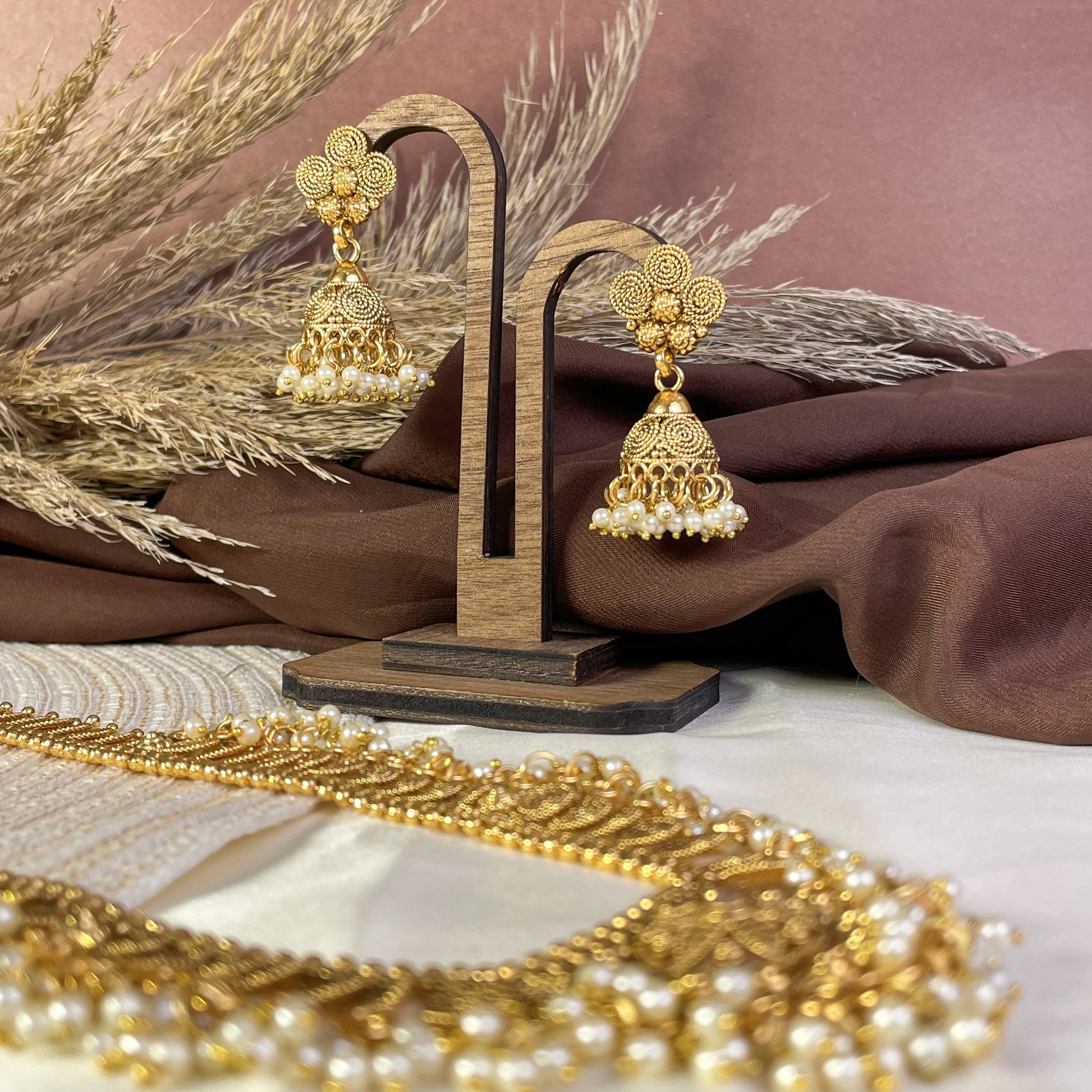 Golden Era Mogra Copper Mala Set