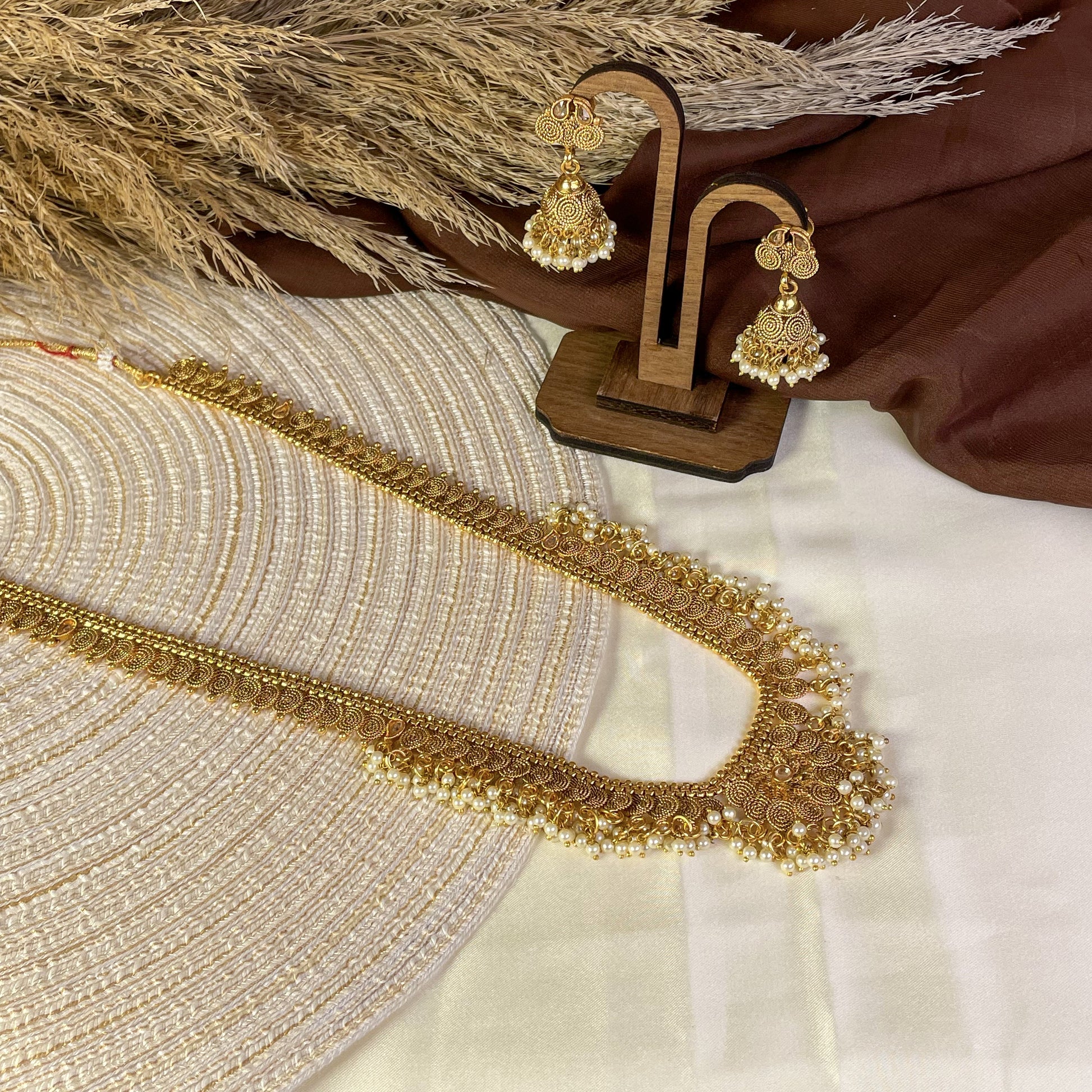 Timeless Grace Mogra Copper Mala Set