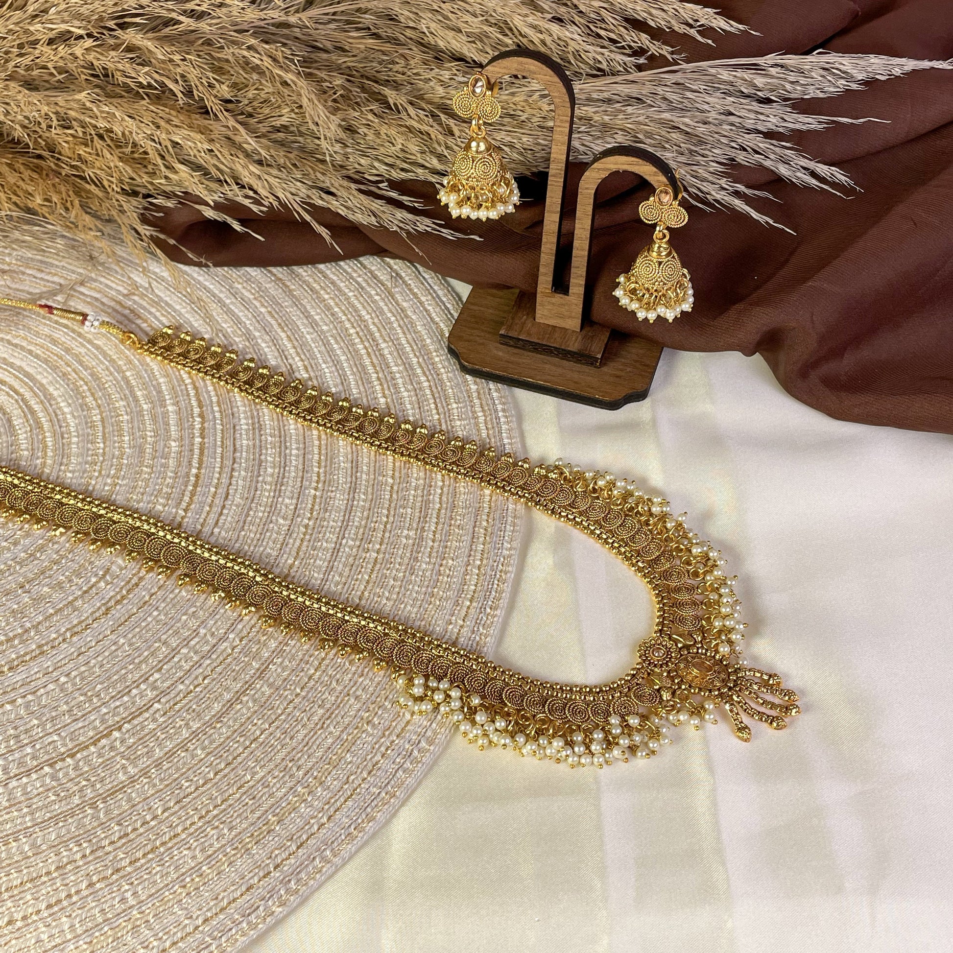 Radiant Heritage Mogra Copper Mala Set