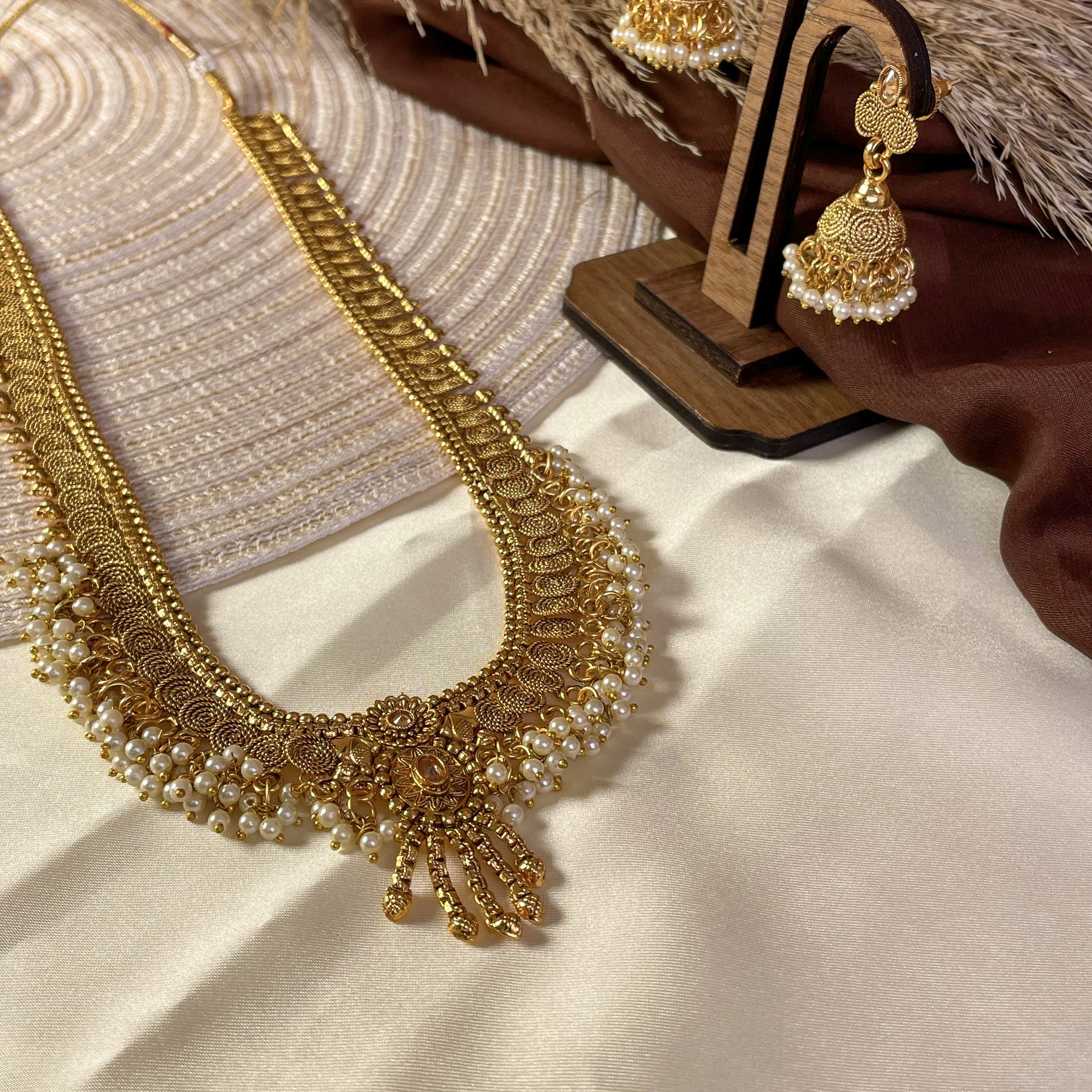 Radiant Heritage Mogra Copper Mala Set