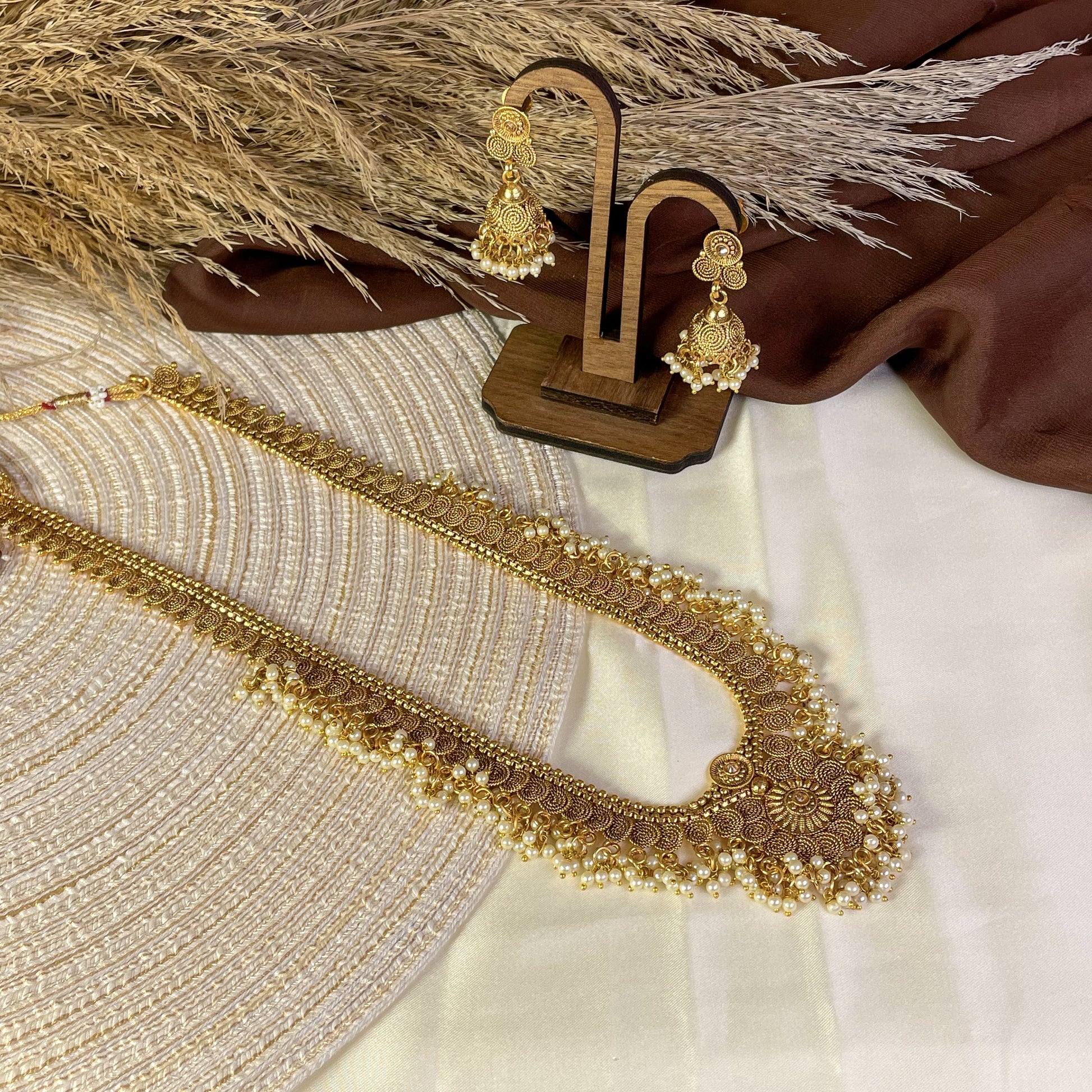 Celestial Aura Mogra Copper Mala Set