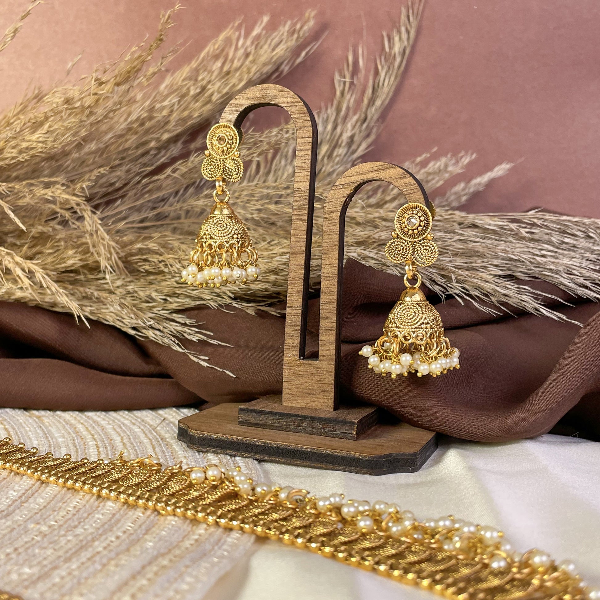 Celestial Aura Mogra Copper Mala Set