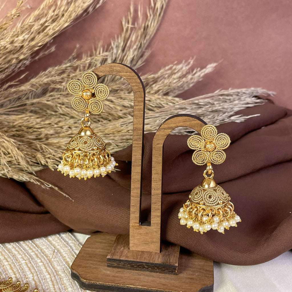 Festive Glow Mogra Copper Mala Set