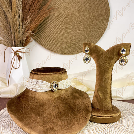 Rangrez Pearl Kundan Choker