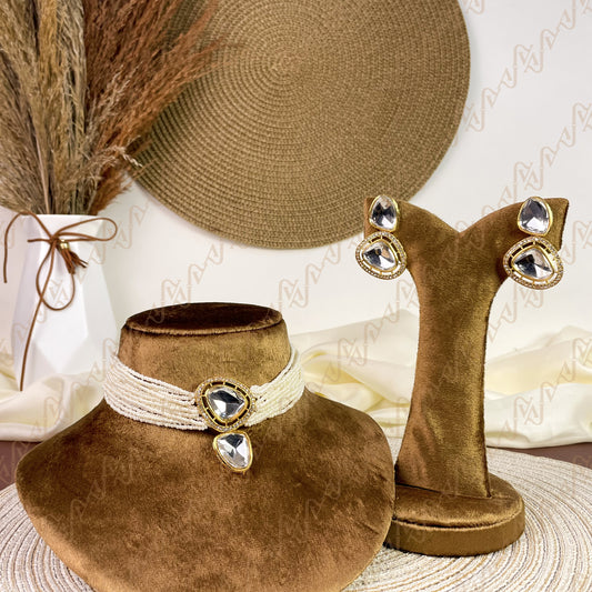 Aafreen Touch Pearl Kundan Choker