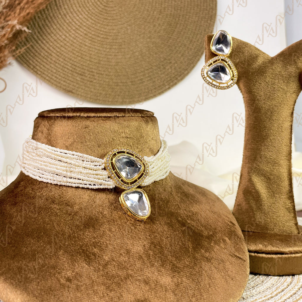 Aafreen Touch Pearl Kundan Choker