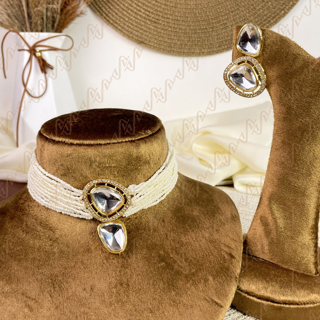 Aafreen Touch Pearl Kundan Choker