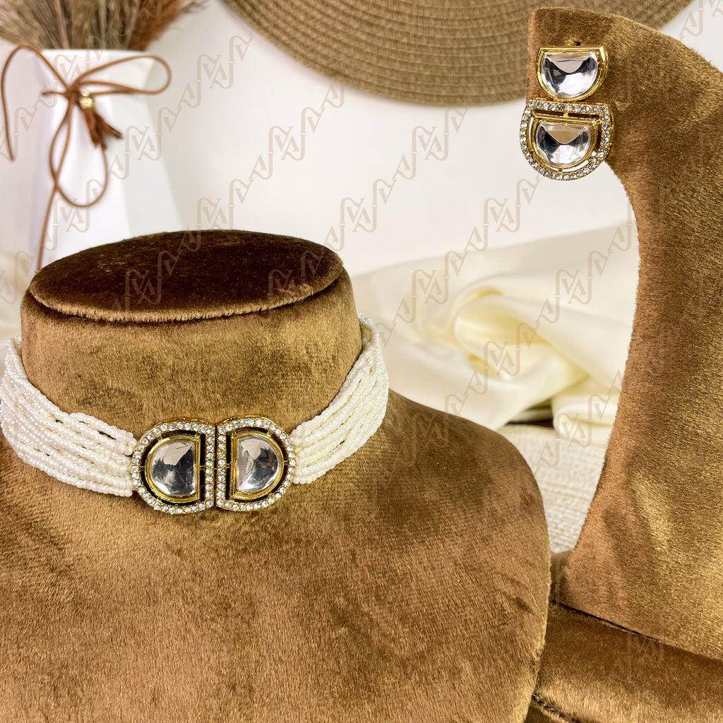 Mashaal Pearl Kundan Choker