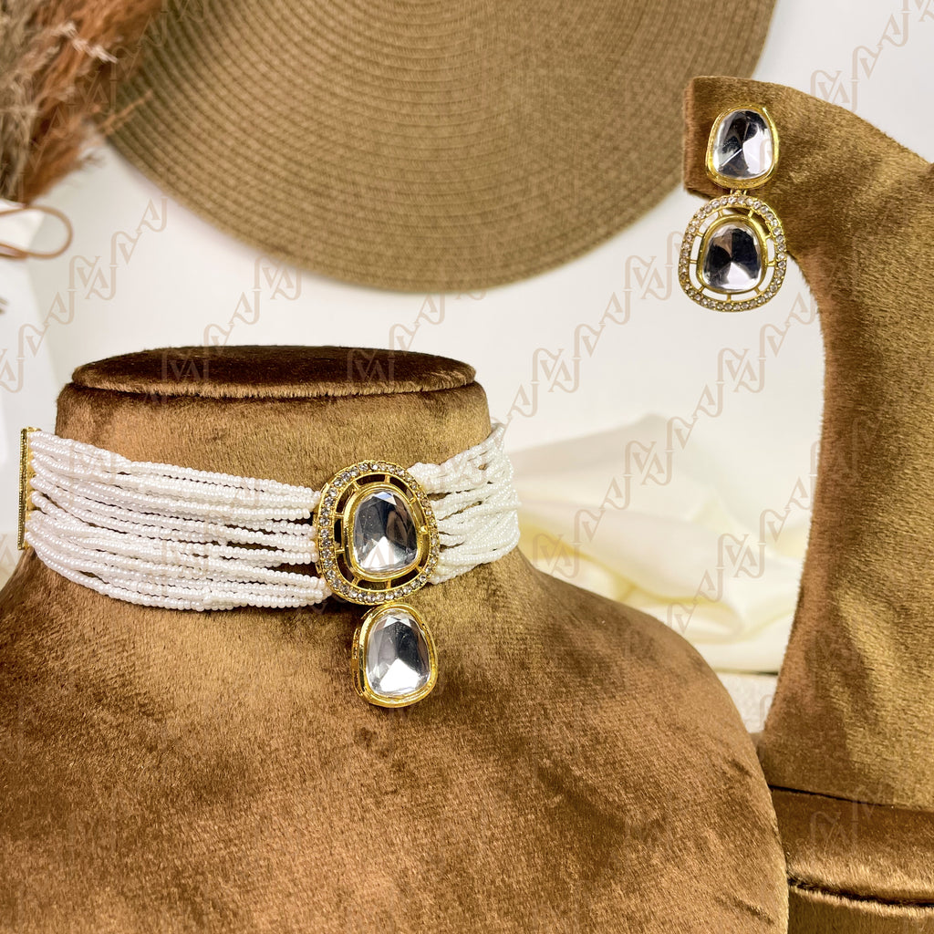 Glow Pearl Kundan Choker