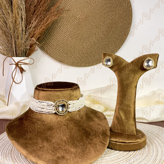 Crystal Pearl Kundan Choker