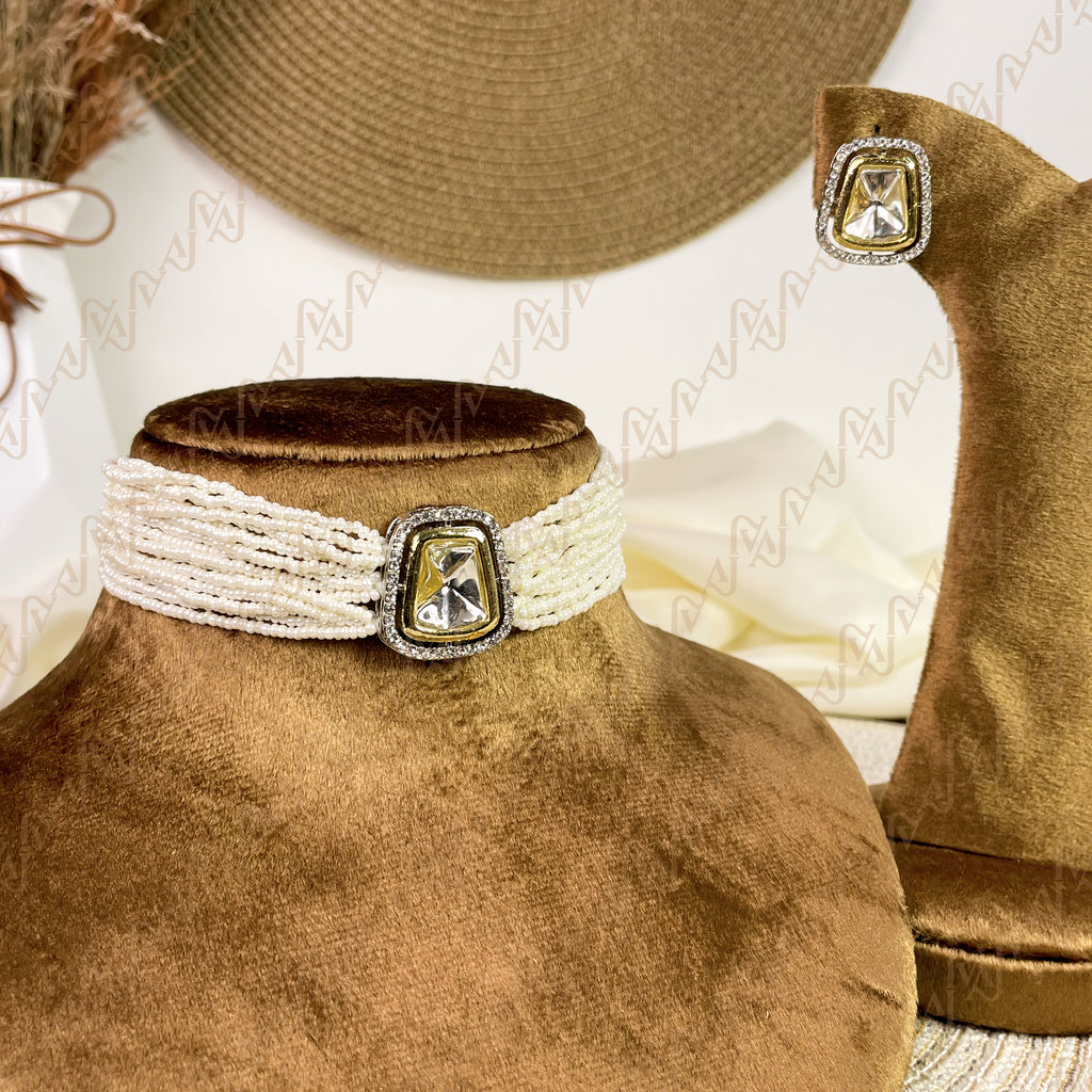 Infinity Pearl Kundan Choker