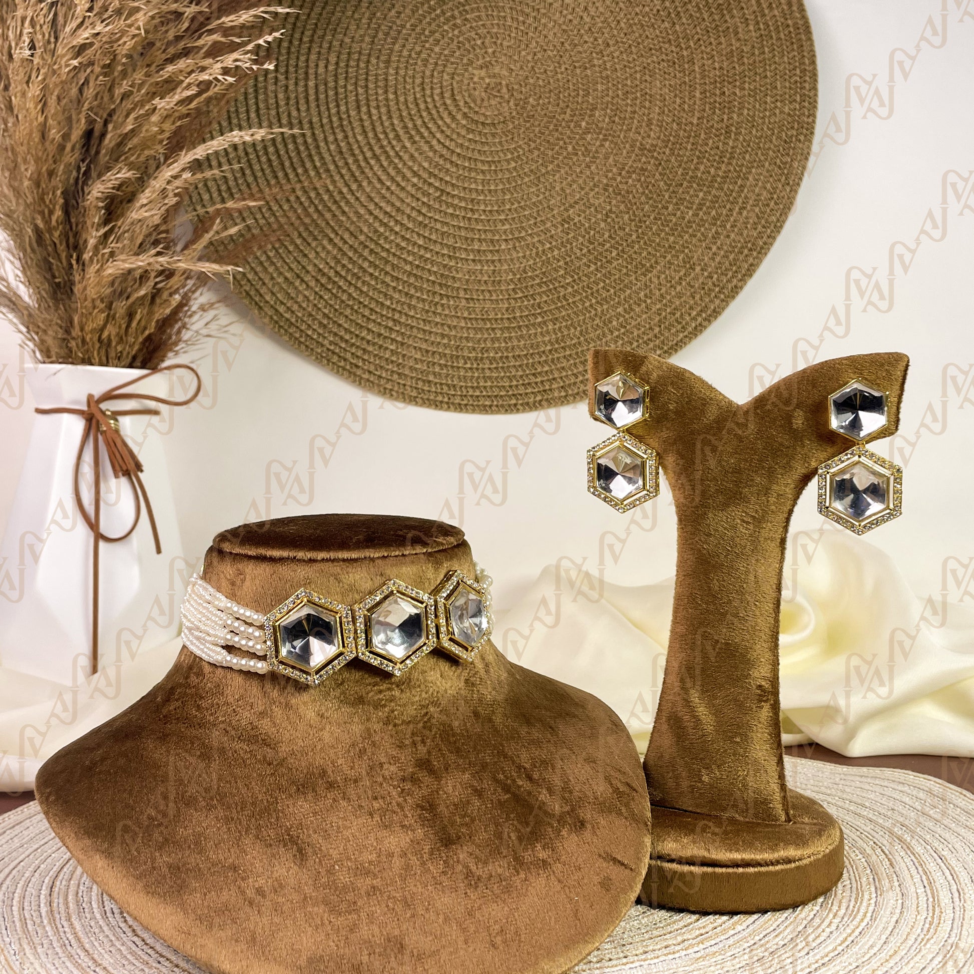 Crystal Harmony Kundan Choker