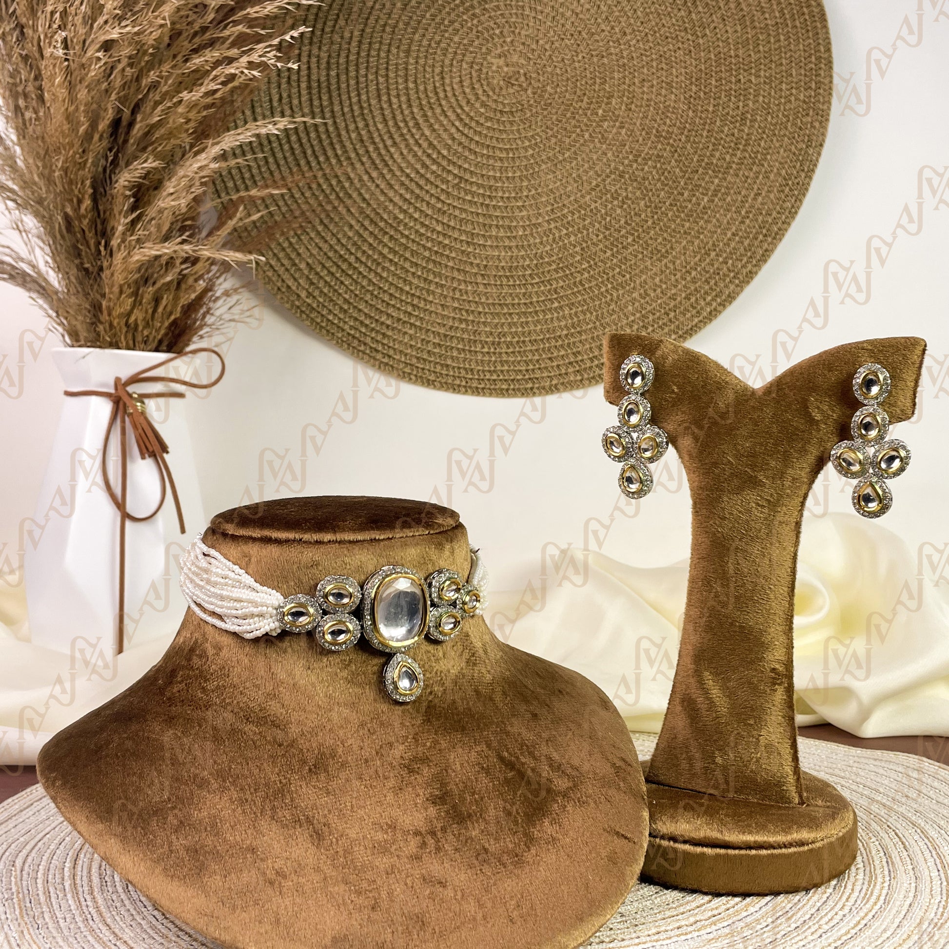 Amber Veil Kundan Choker