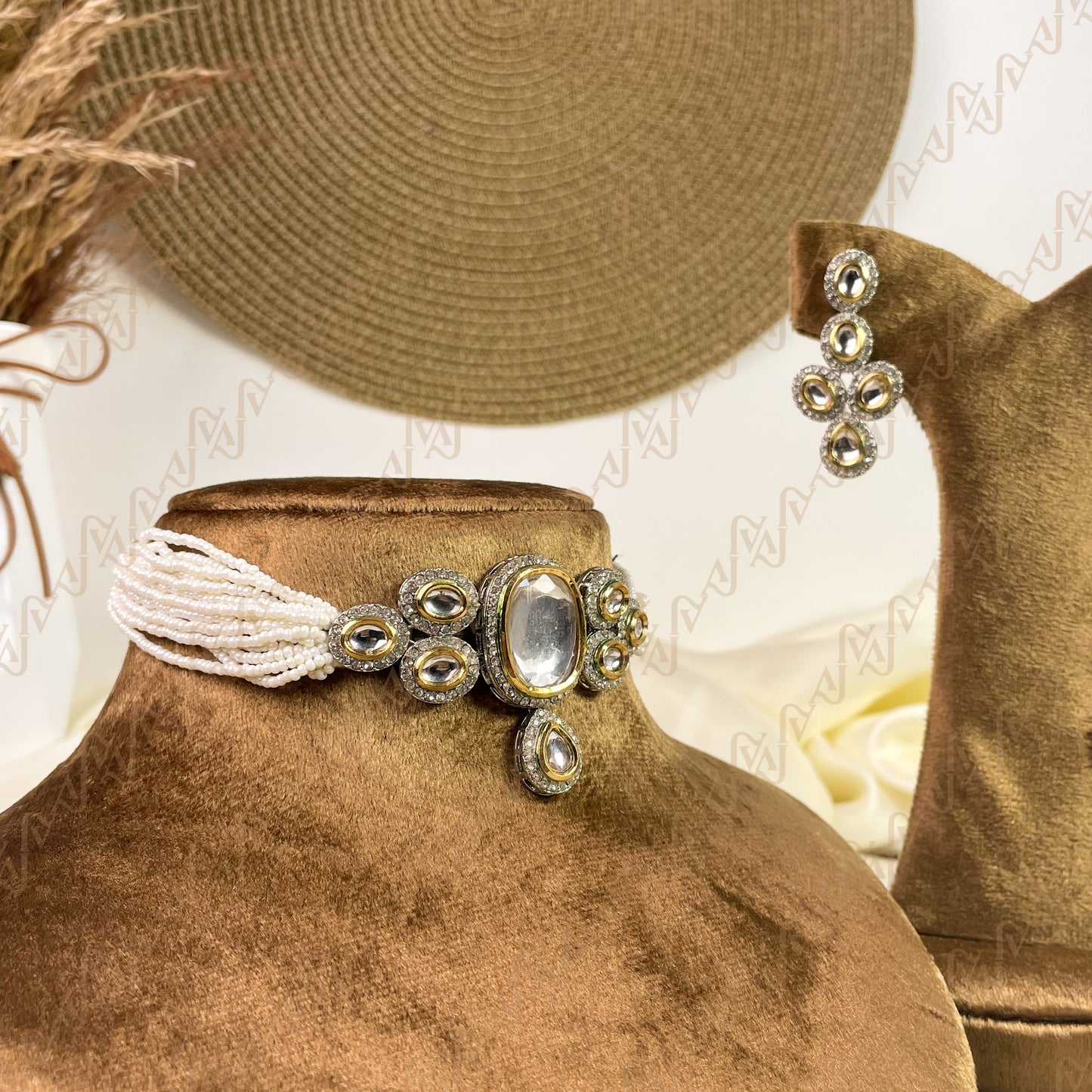 Amber Veil Kundan Choker
