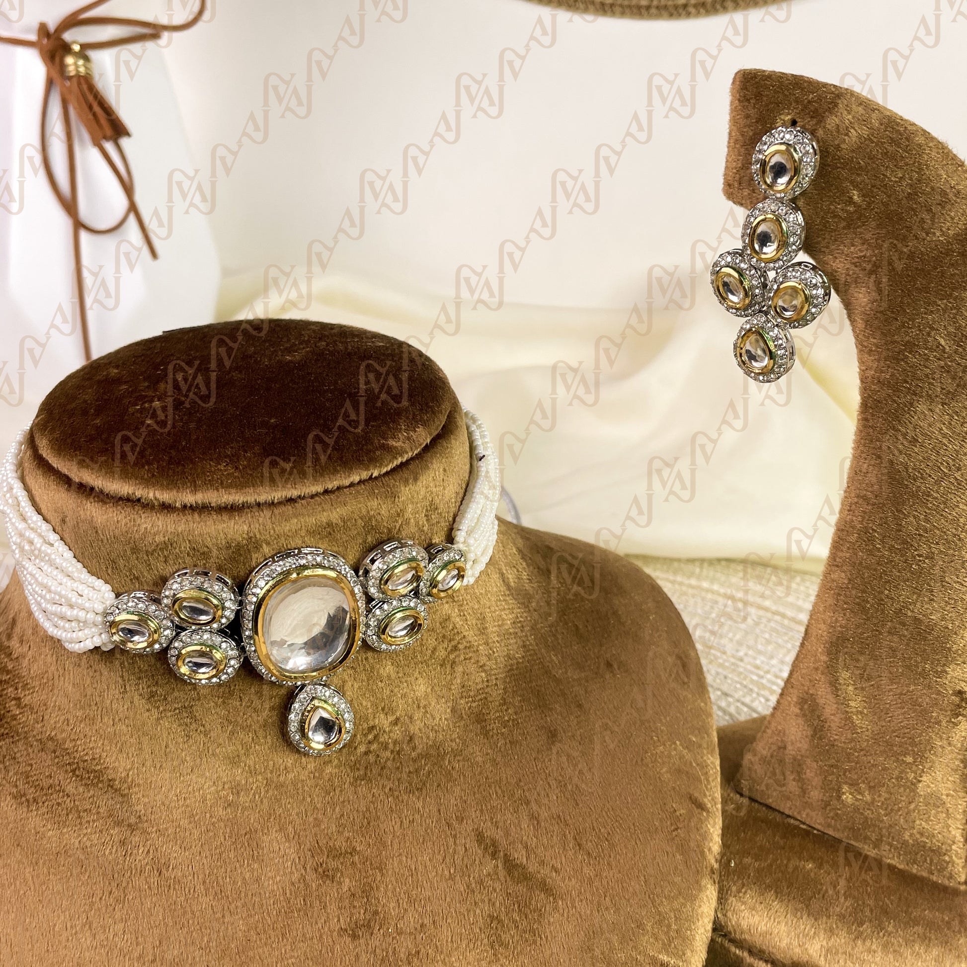 Amber Veil Kundan Choker