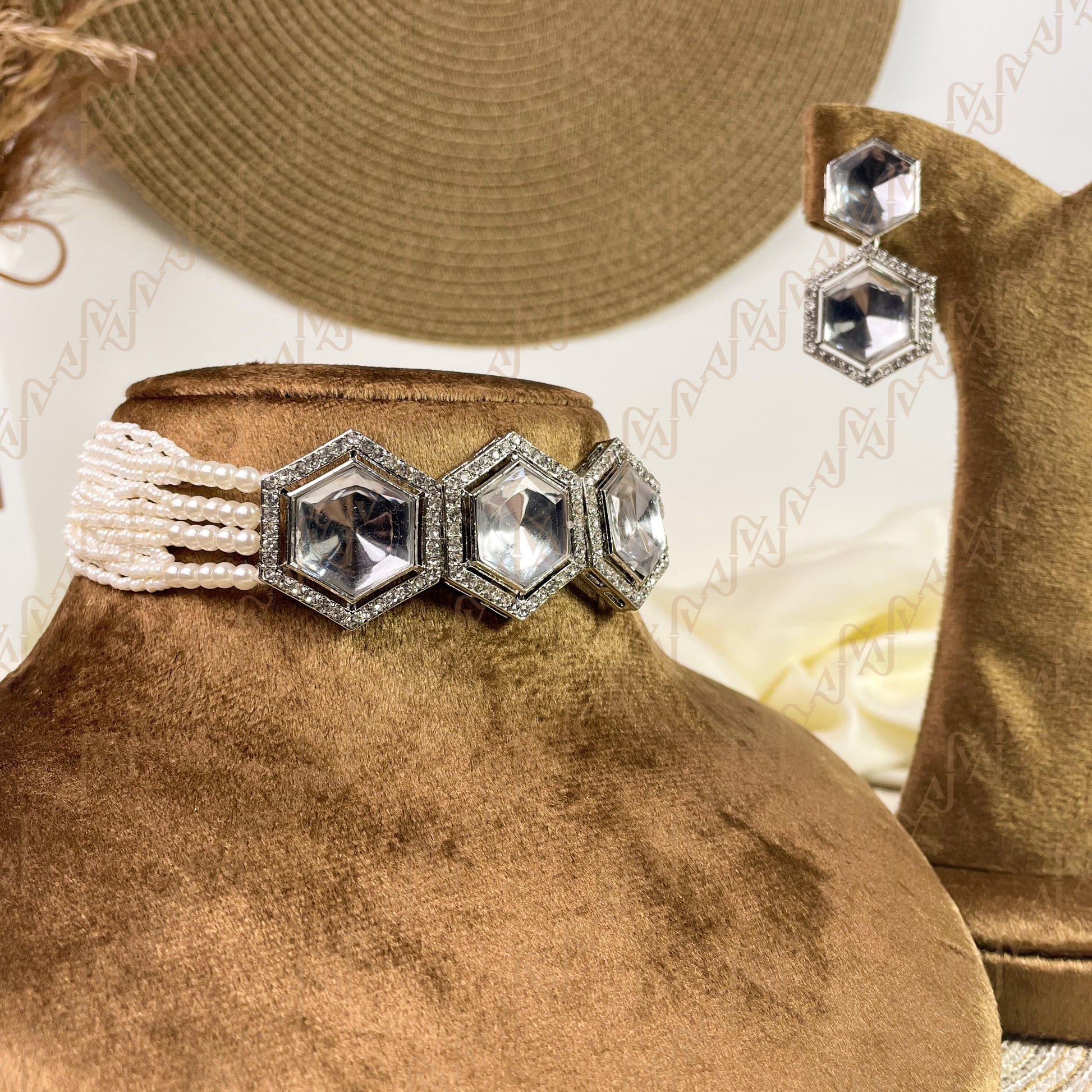 Prism Bloom Kundan Choker