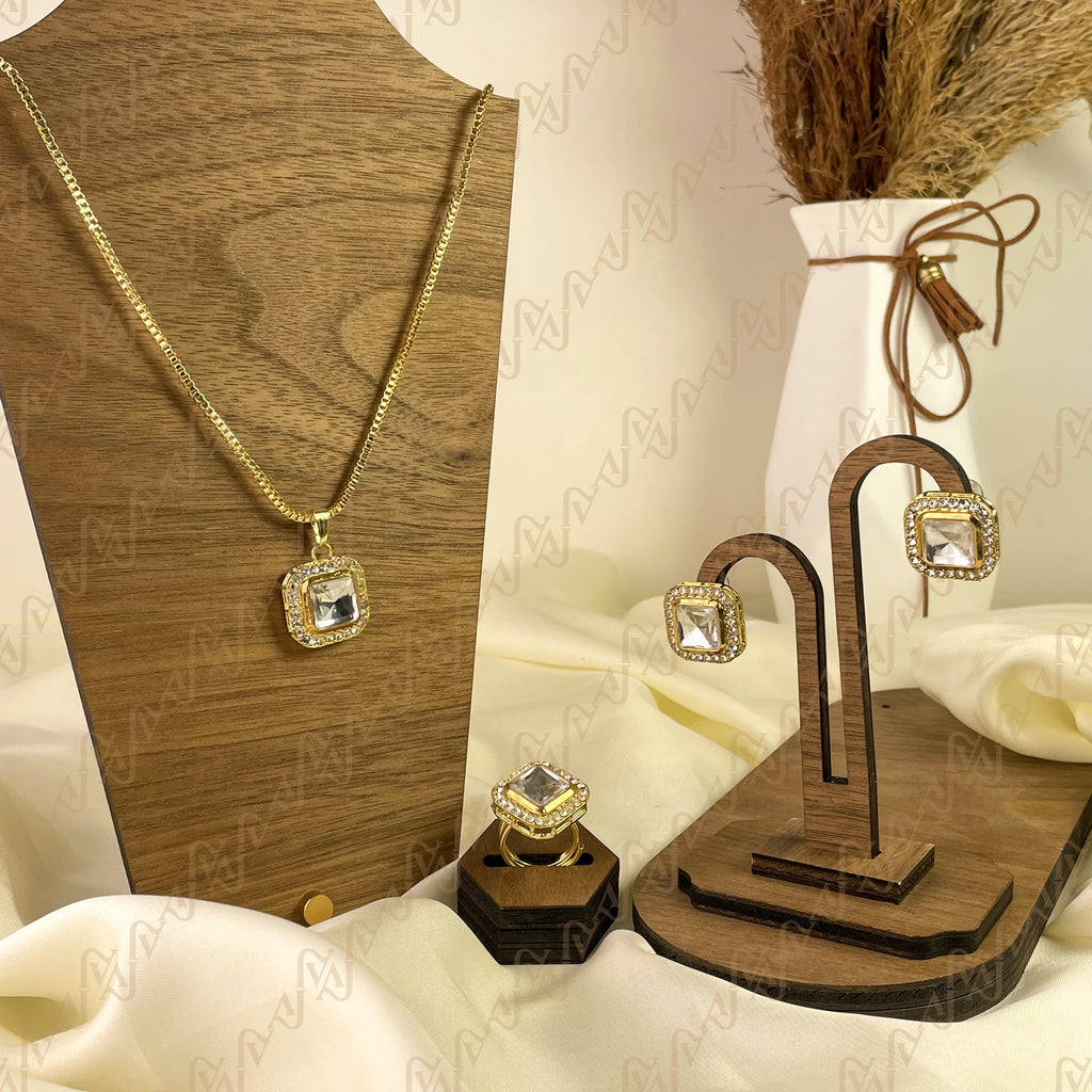 Pearl Touch Kundan Combo Set