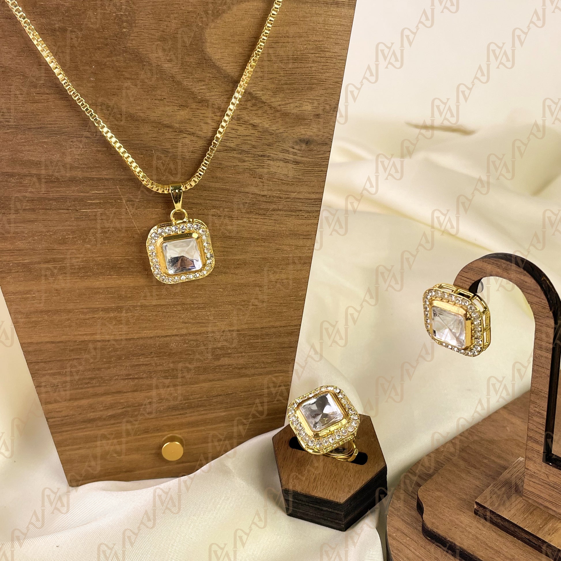 Pearl Touch Kundan Combo Set