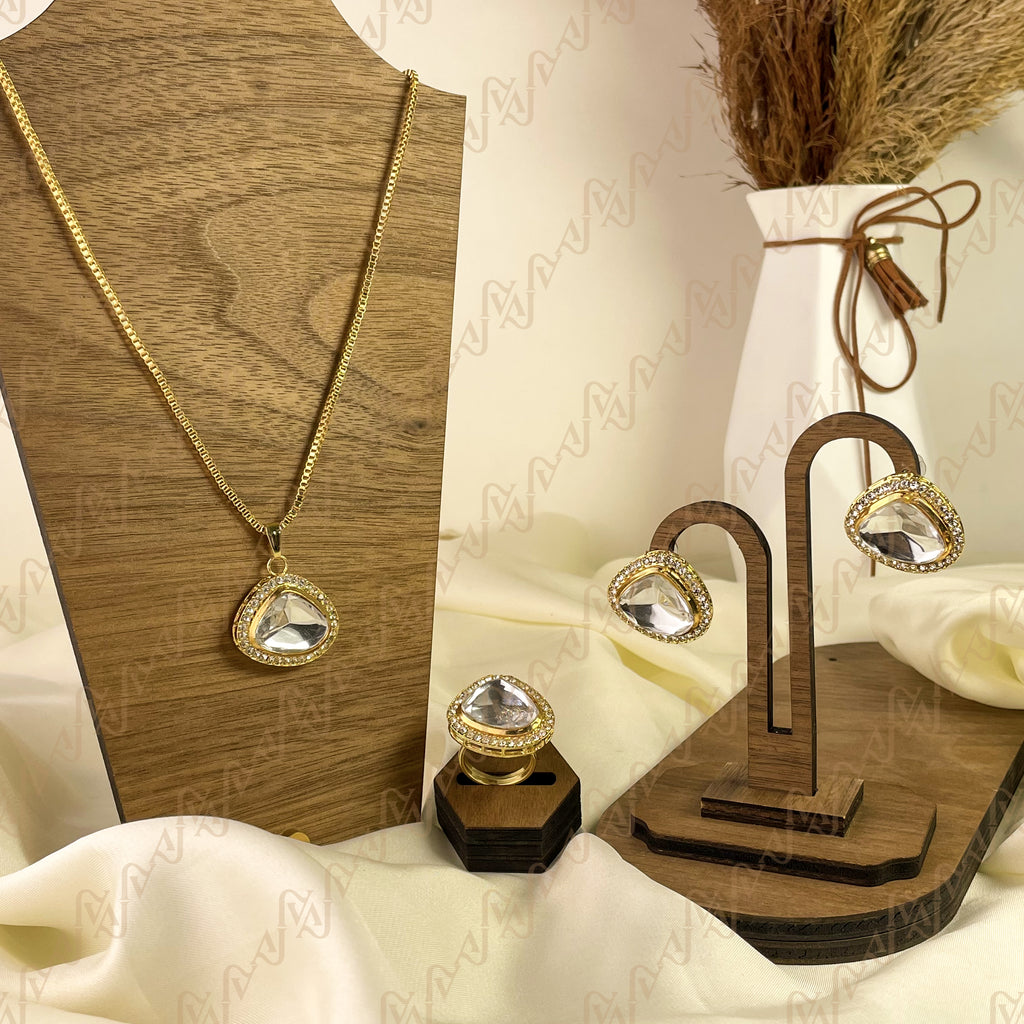 Classic Spark Kundan Combo Set