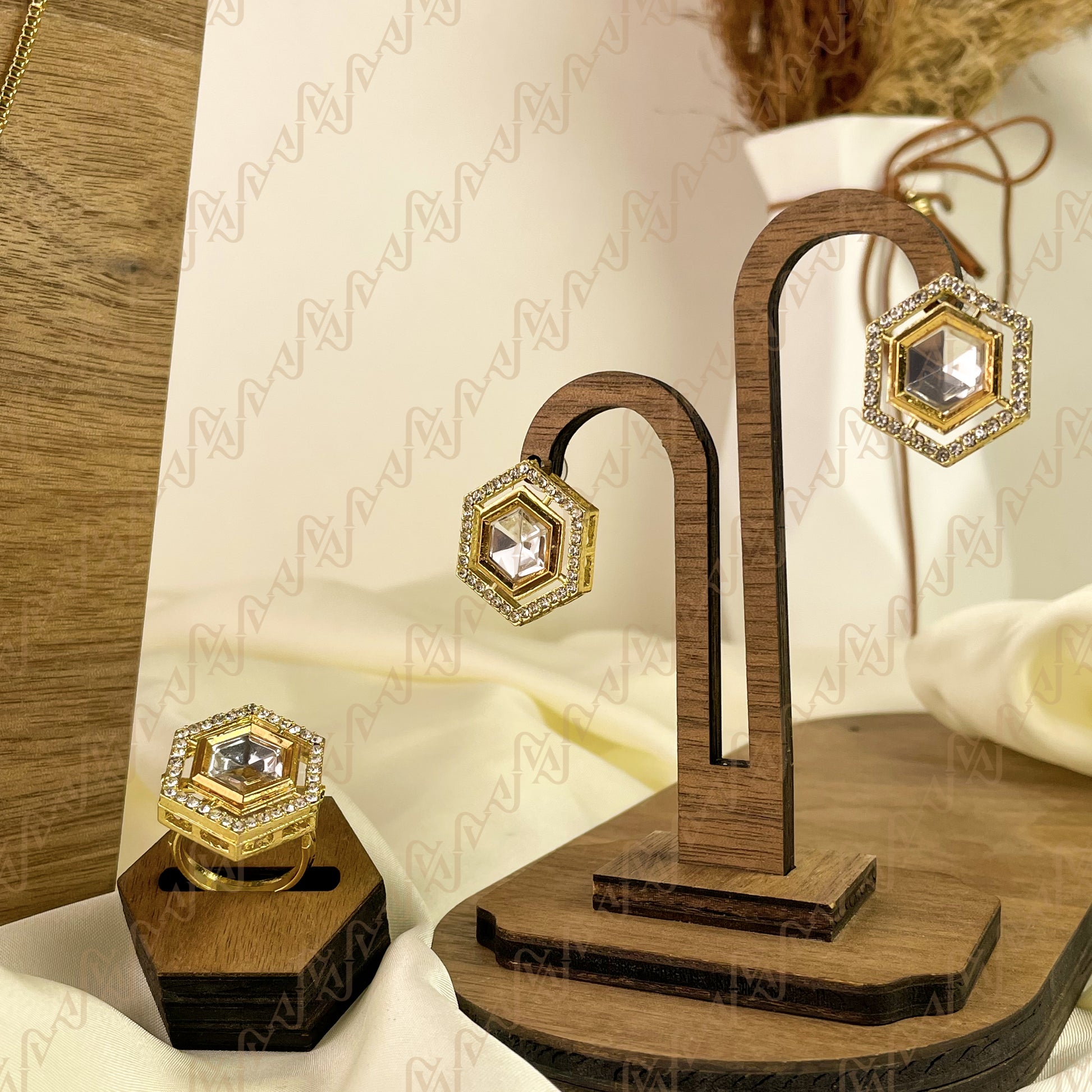 Diamond Gleam Kundan Combo Set