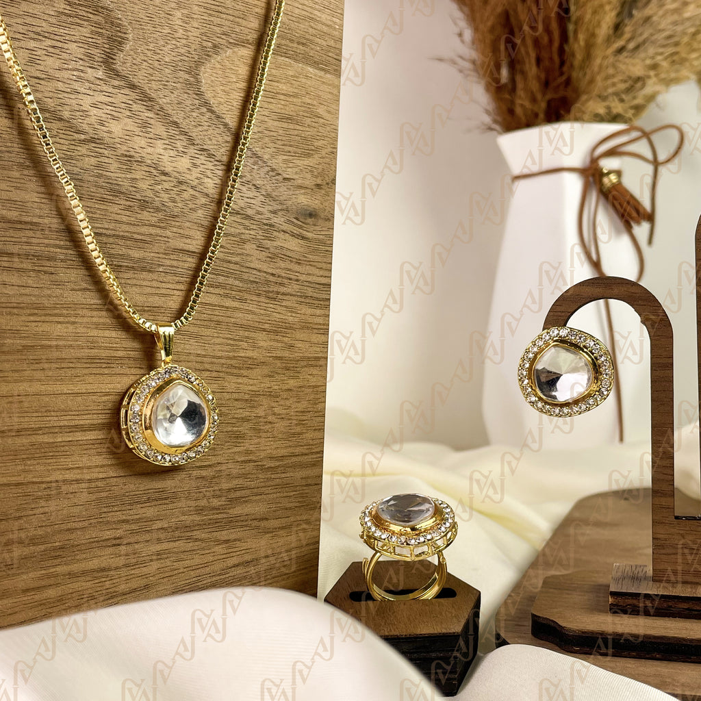 Pure Glow Kundan Combo Set