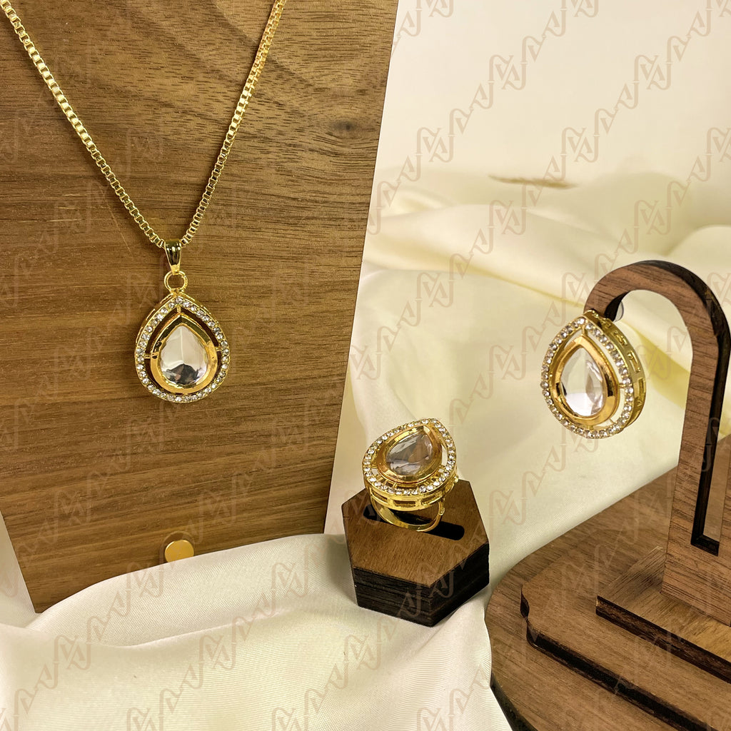 Regal Shine Kundan Combo Set