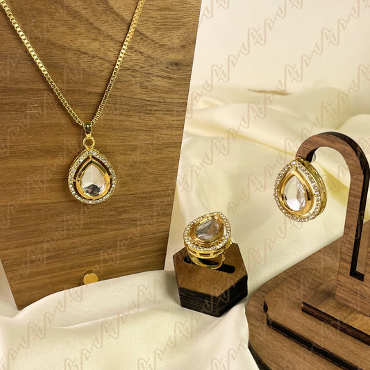 Regal Shine Kundan Combo Set