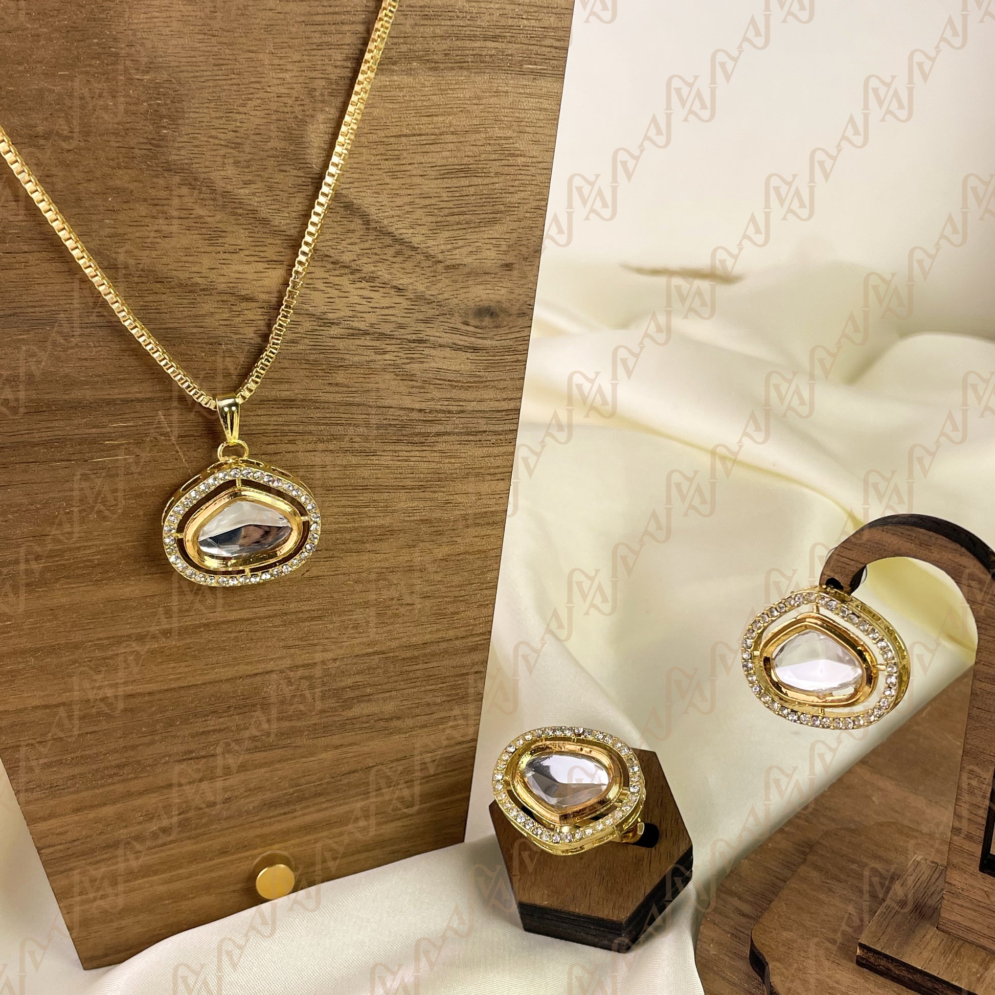 Timeless Sparkle Kundan Combo Set