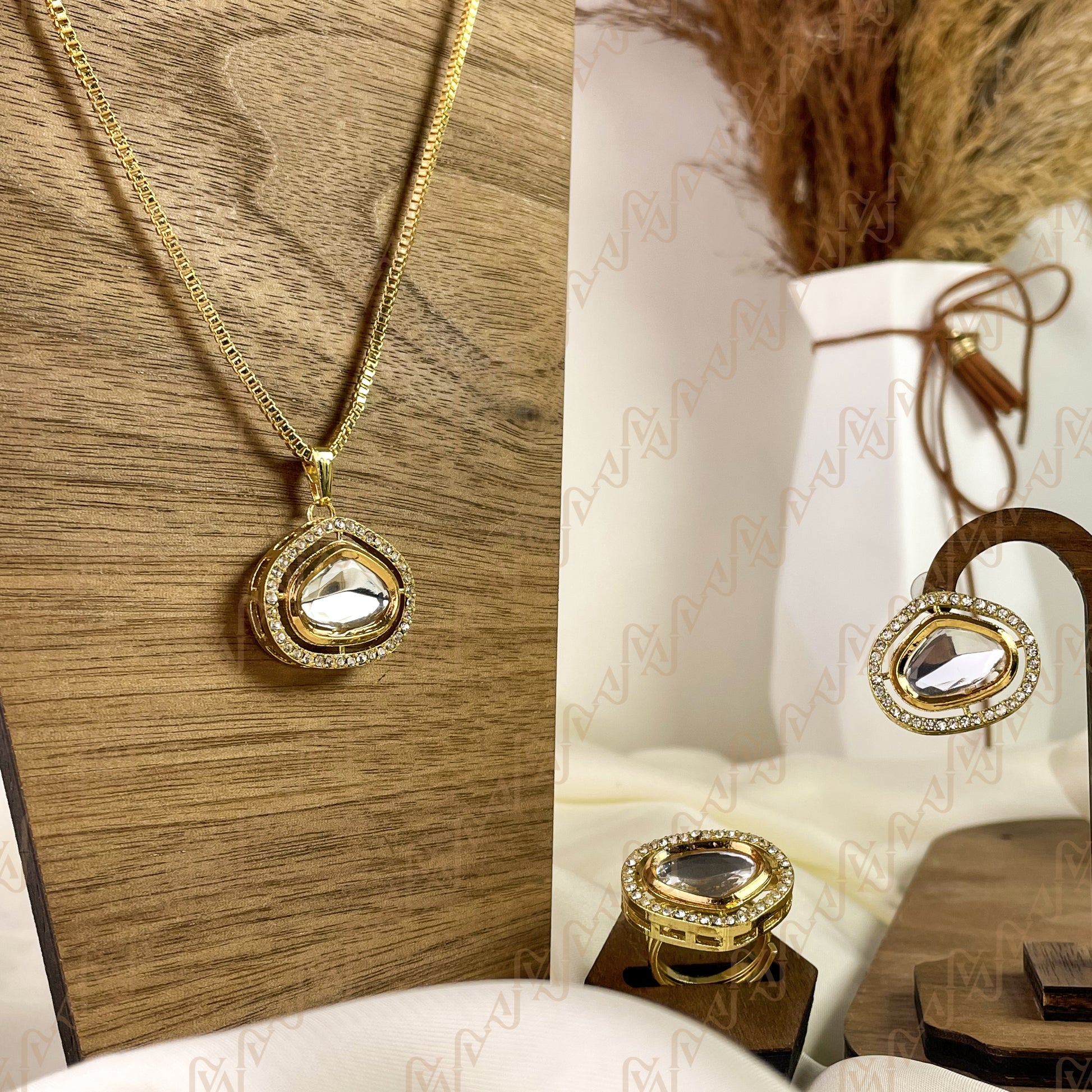 Timeless Sparkle Kundan Combo Set