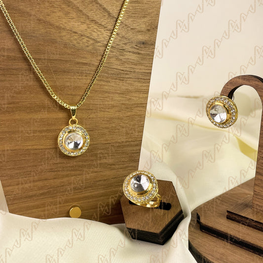 Grace Glow Kundan Combo Set