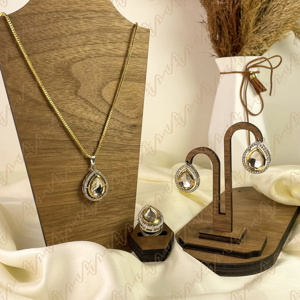 Crown Spark Kundan Combo Set