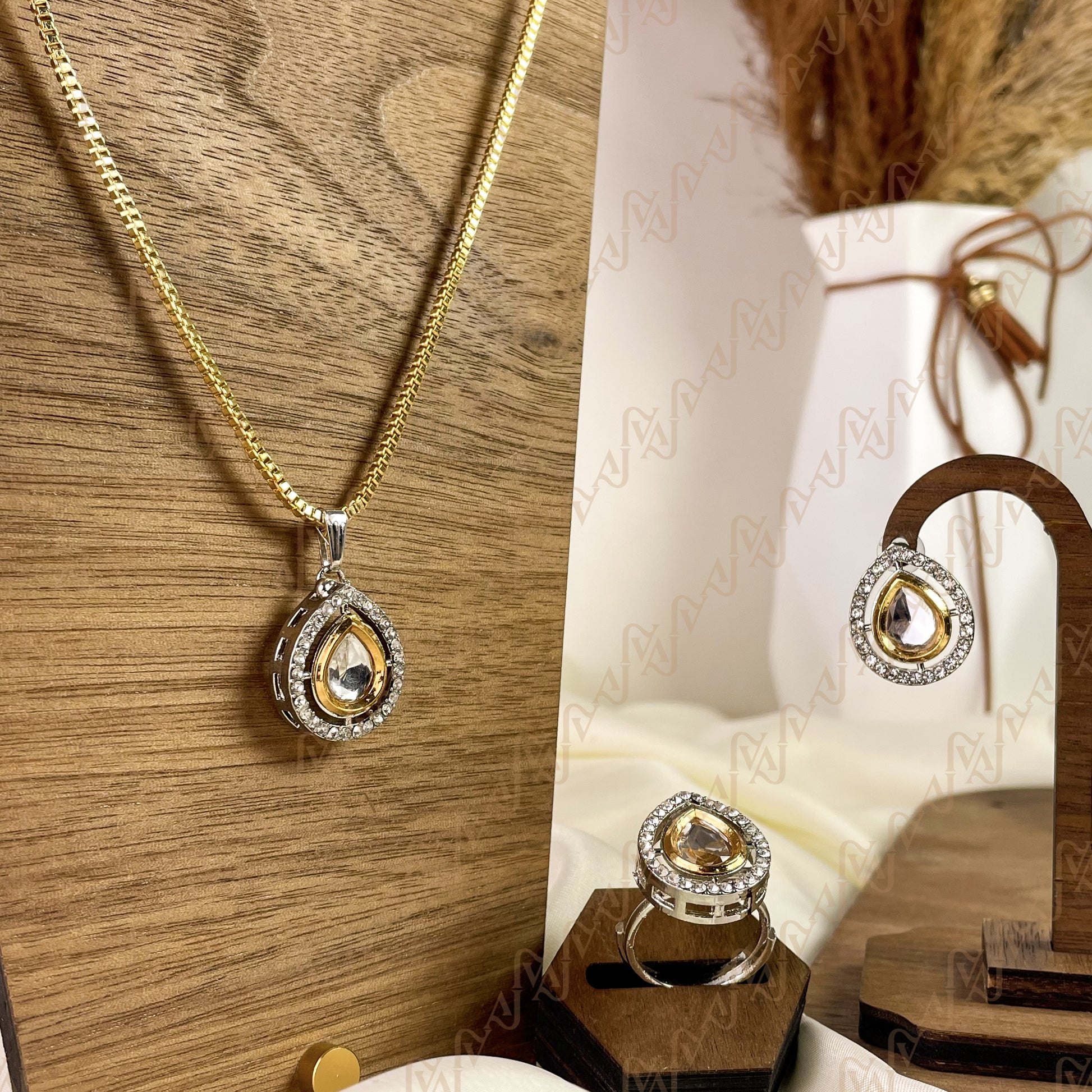 Elite Shine Kundan Combo Set