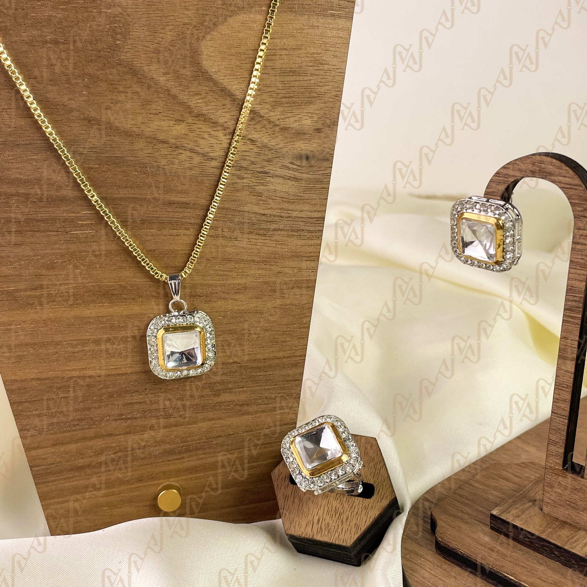 Dazzle Glow Kundan Combo Set