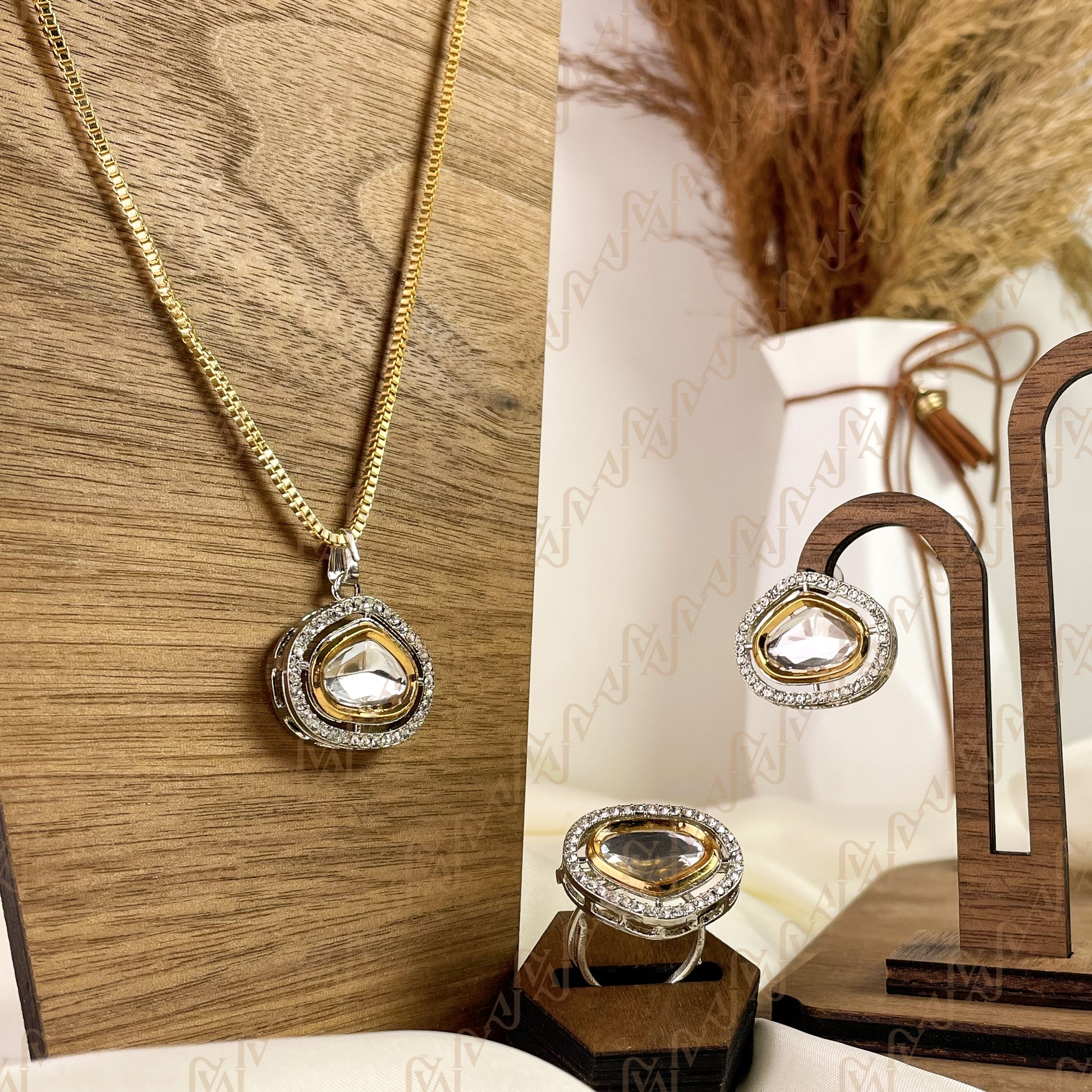 Precious Glow Kundan Combo Set