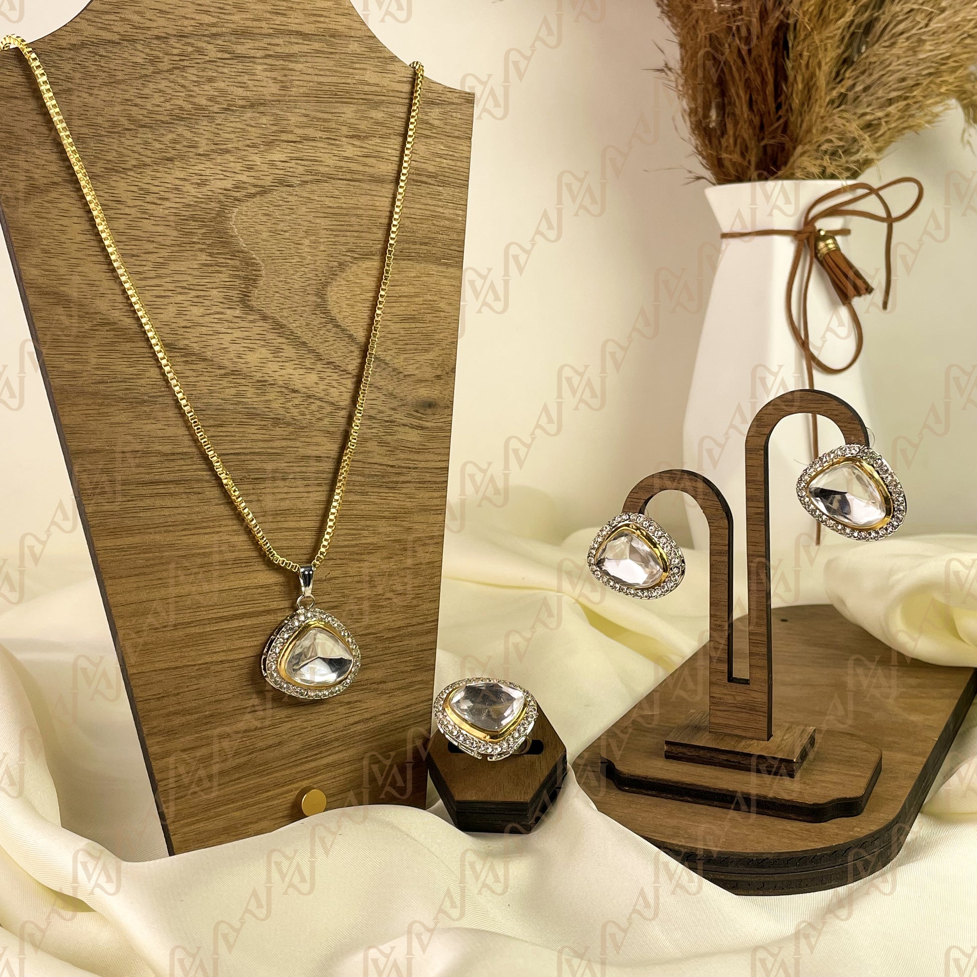 Jewel Shine Kundan Combo Set