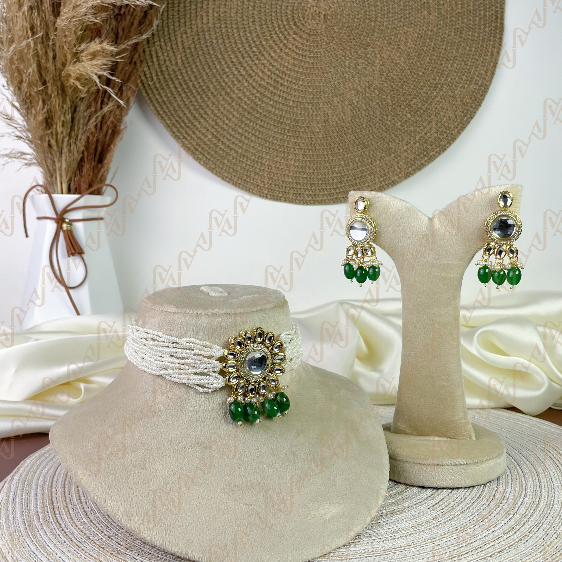 Serene Pearl Kundan Choker Set