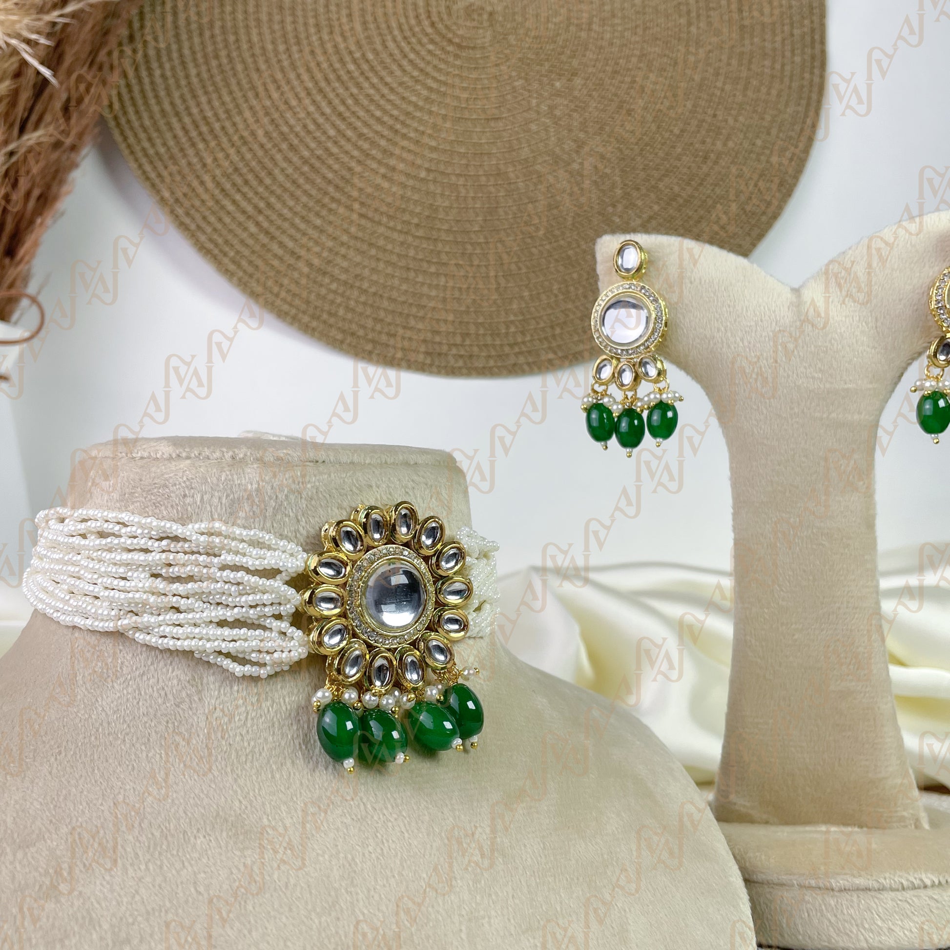 Serene Pearl Kundan Choker Set