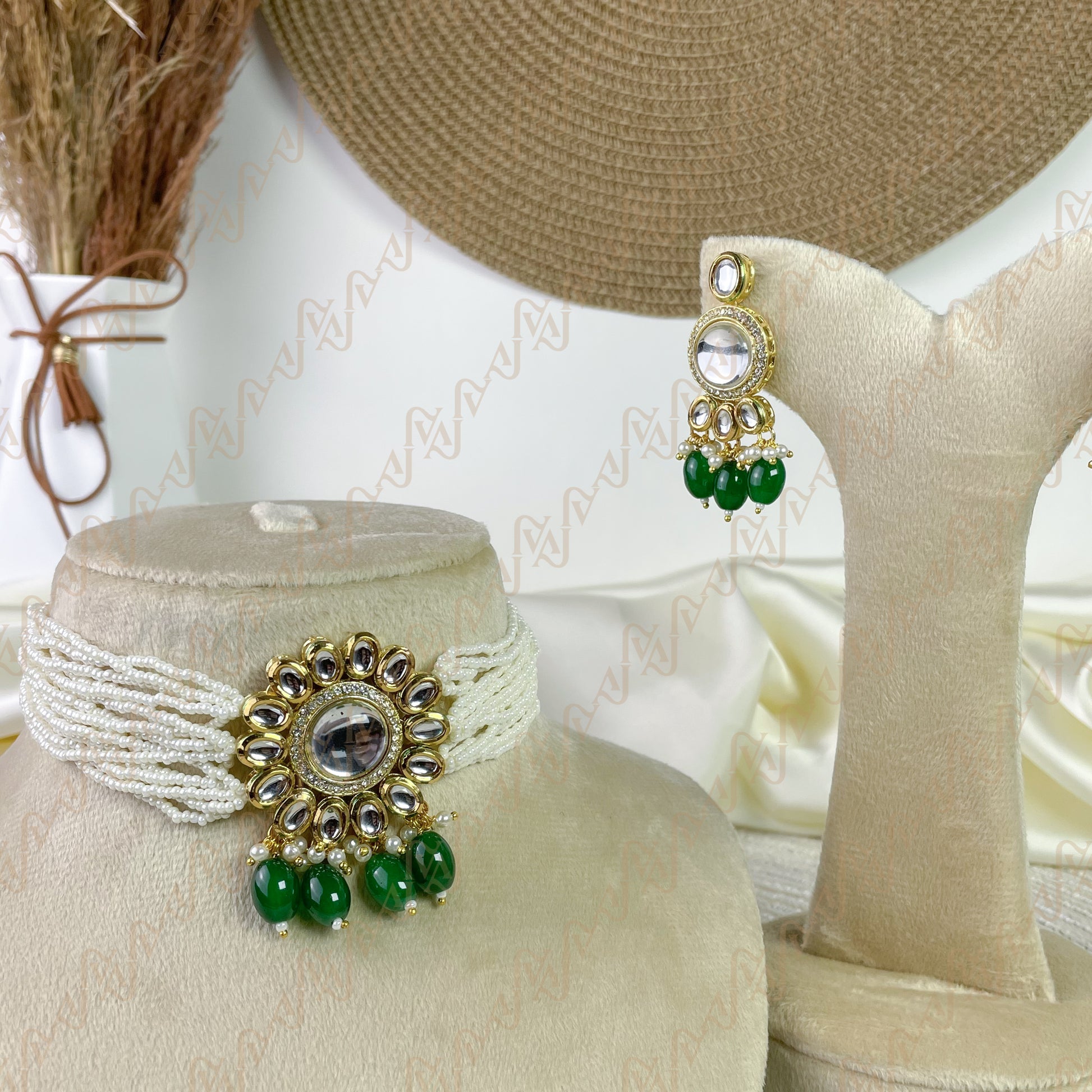 Serene Pearl Kundan Choker Set