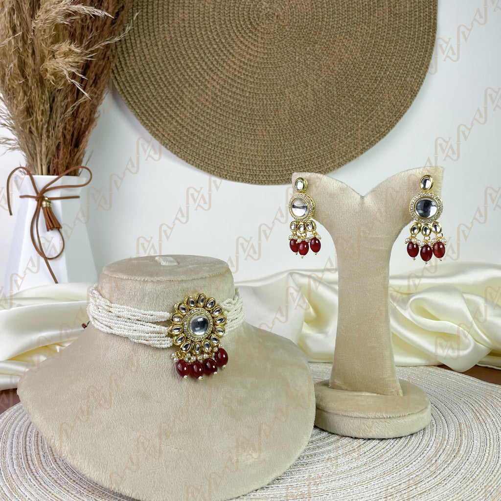 Serene Pearl Kundan Choker Set