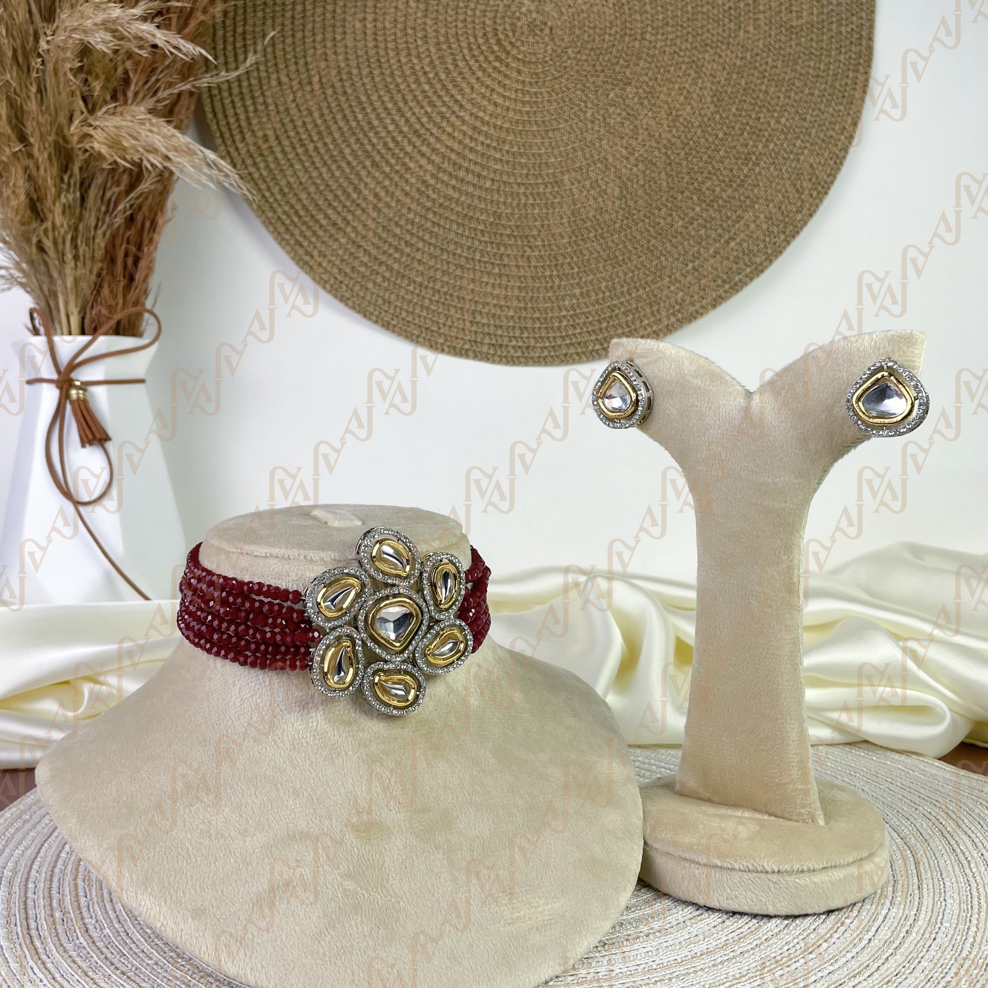 Pearl Blossom Kundan Choker