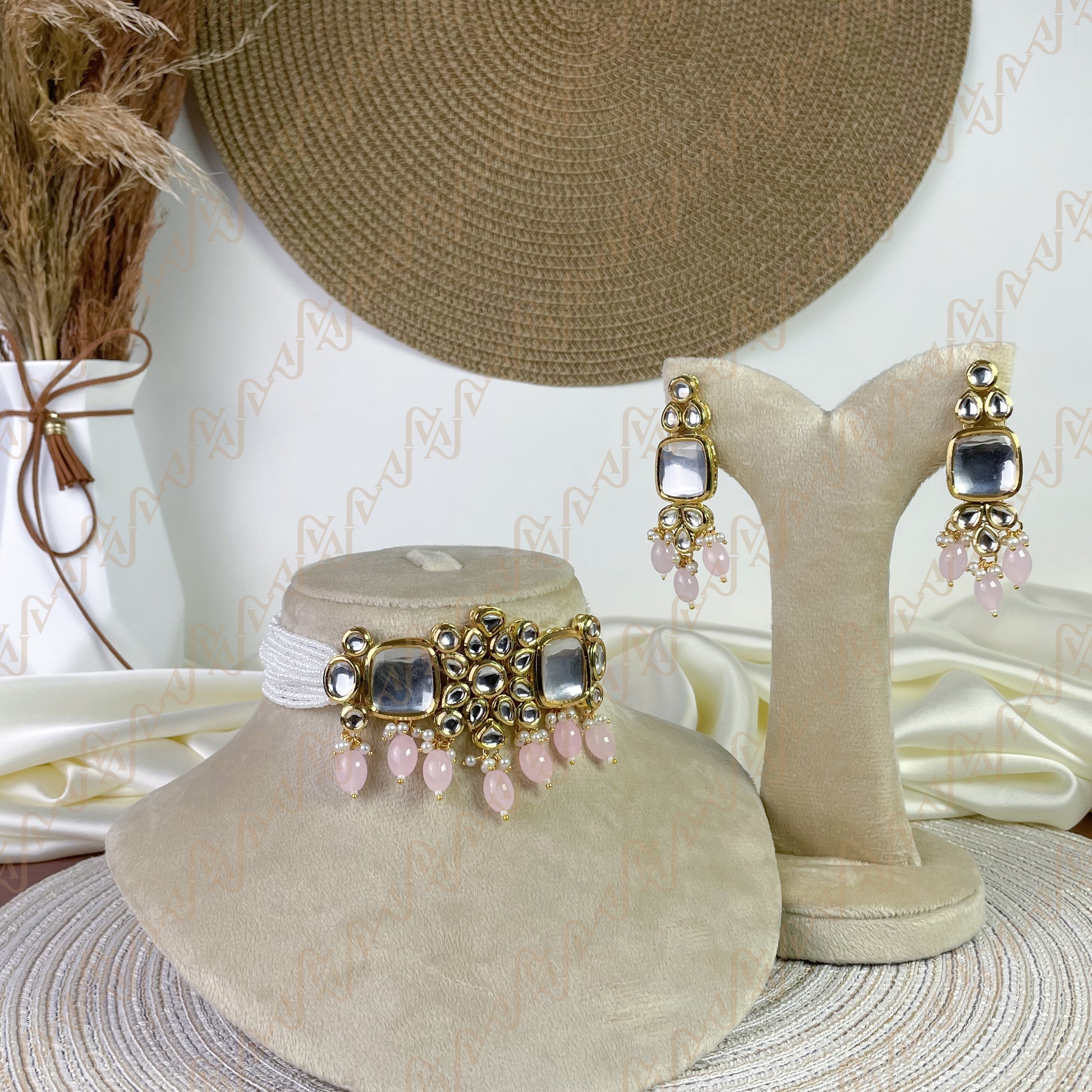 Crystal Bloom Kundan Choker Set