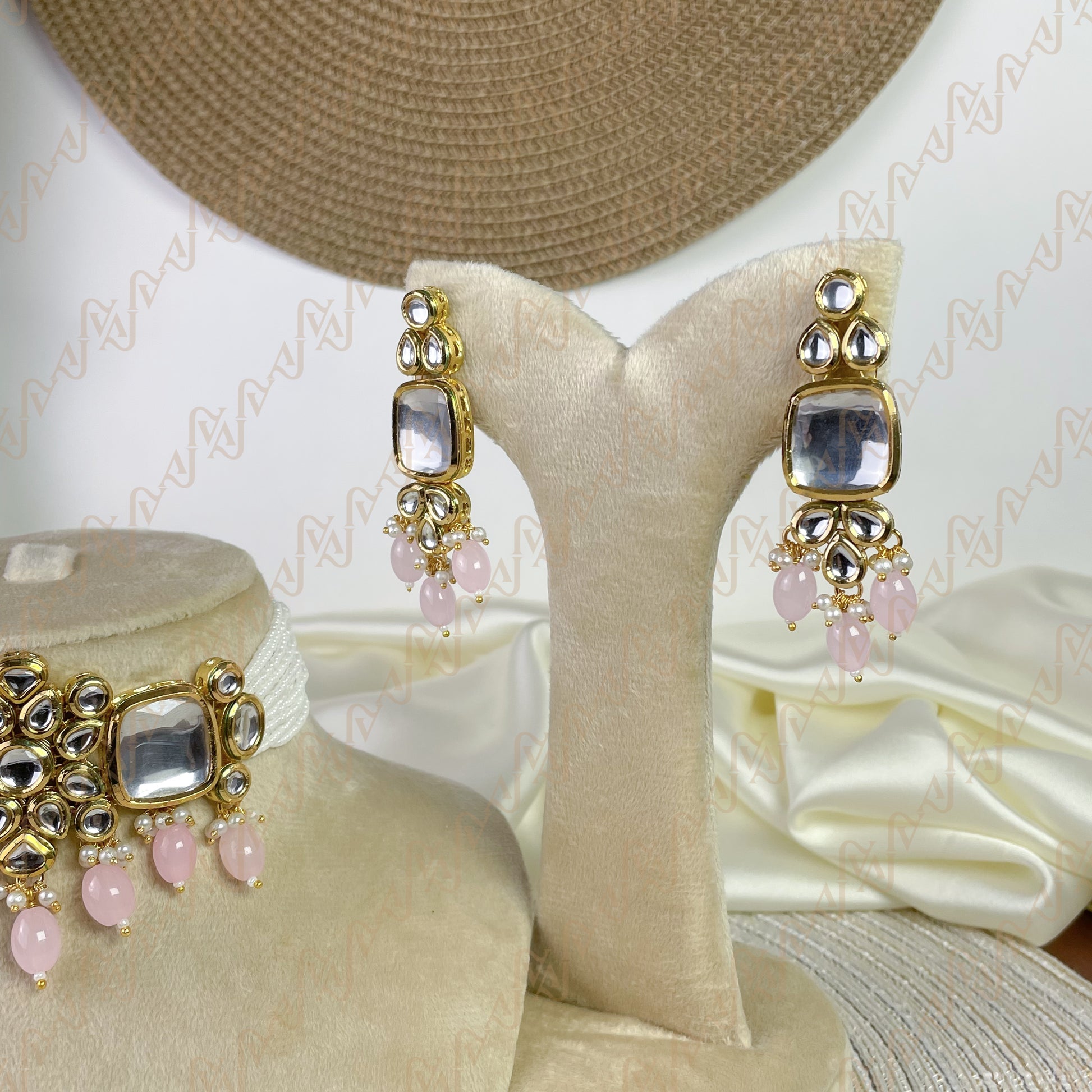 Crystal Bloom Kundan Choker Set