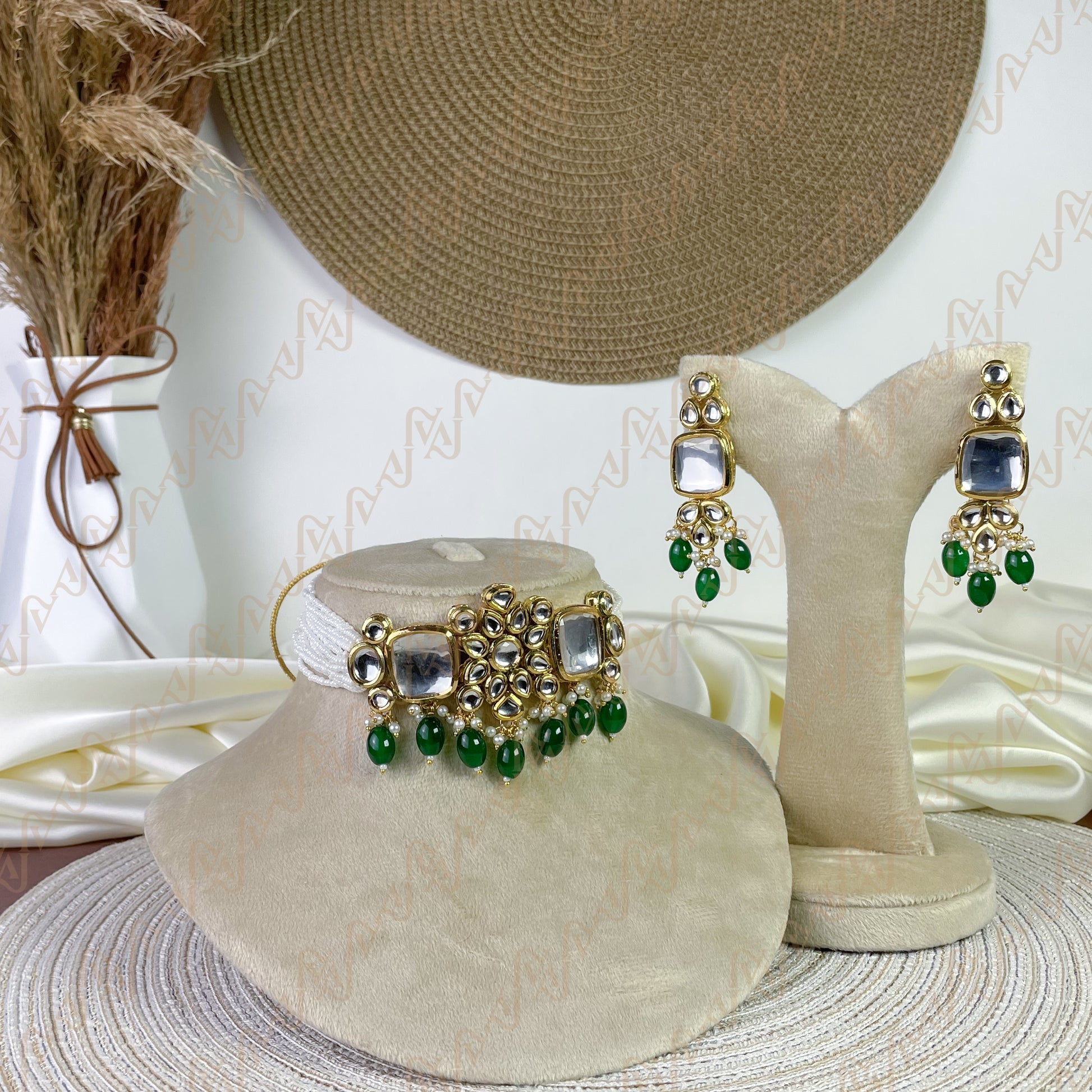 Crystal Bloom Kundan Choker Set