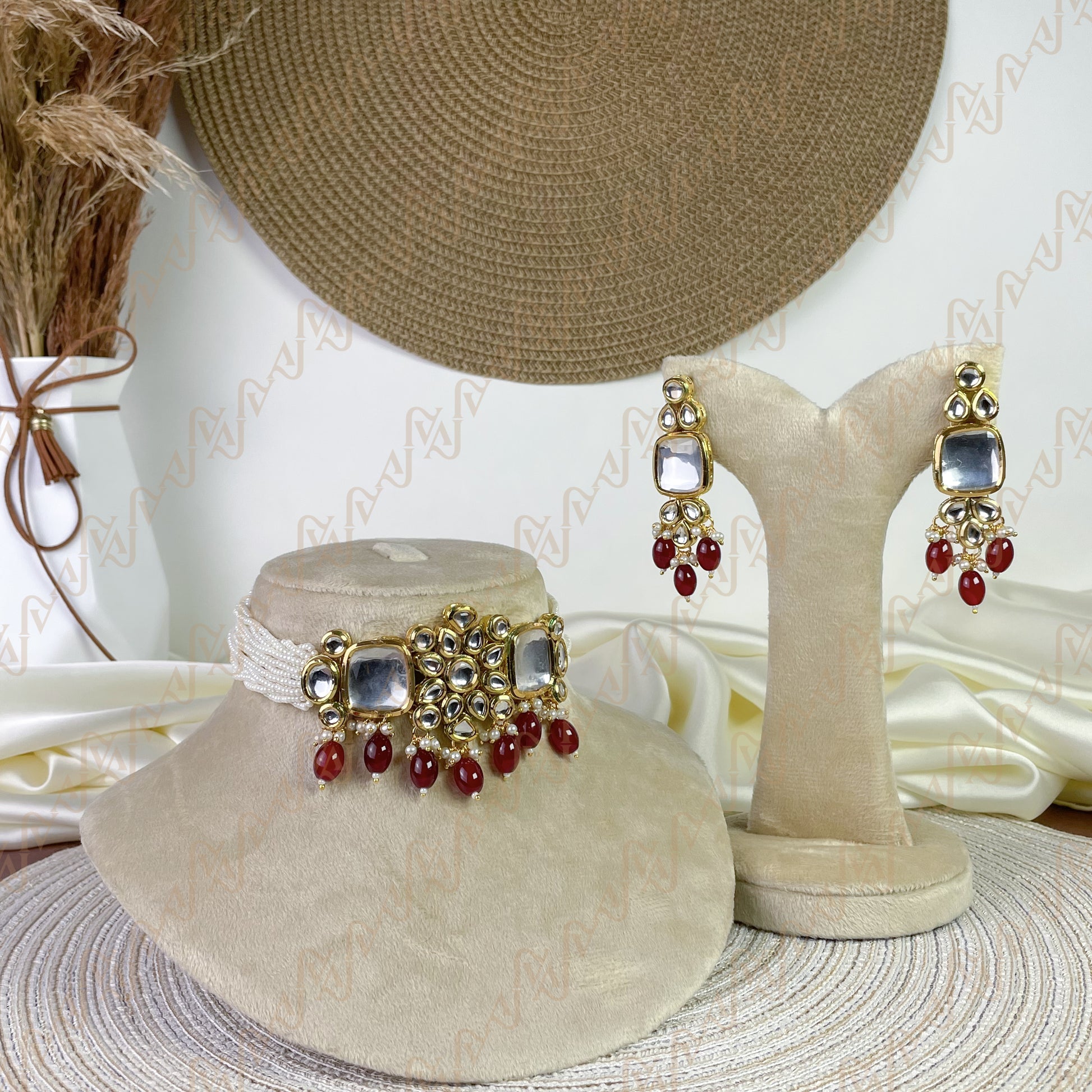 Crystal Bloom Kundan Choker Set