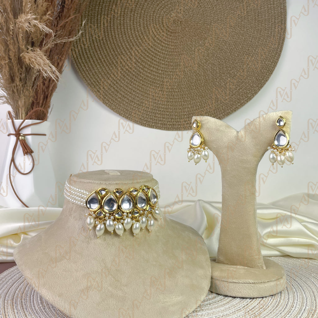Sparkle Drop Kundan Choker Set