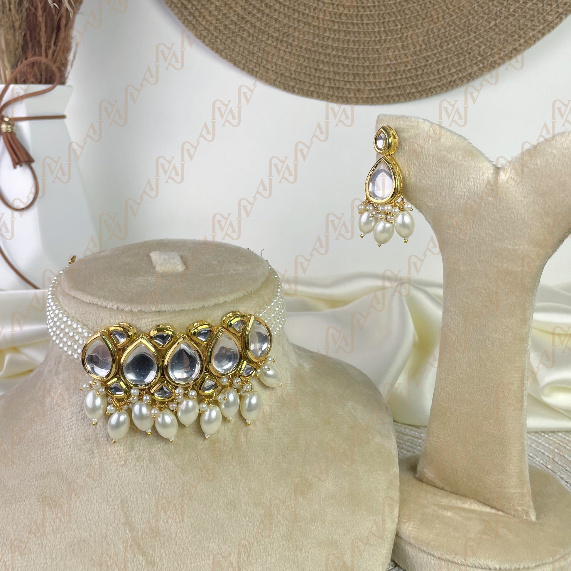 Sparkle Drop Kundan Choker Set